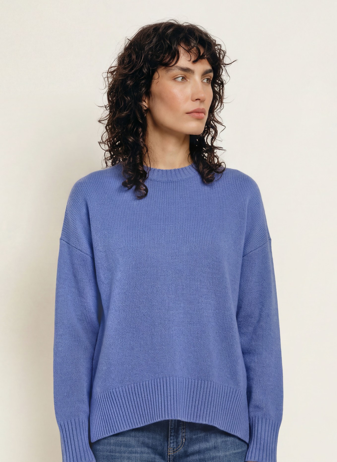 ALLUDE Kasjmiertrui: BLAUW