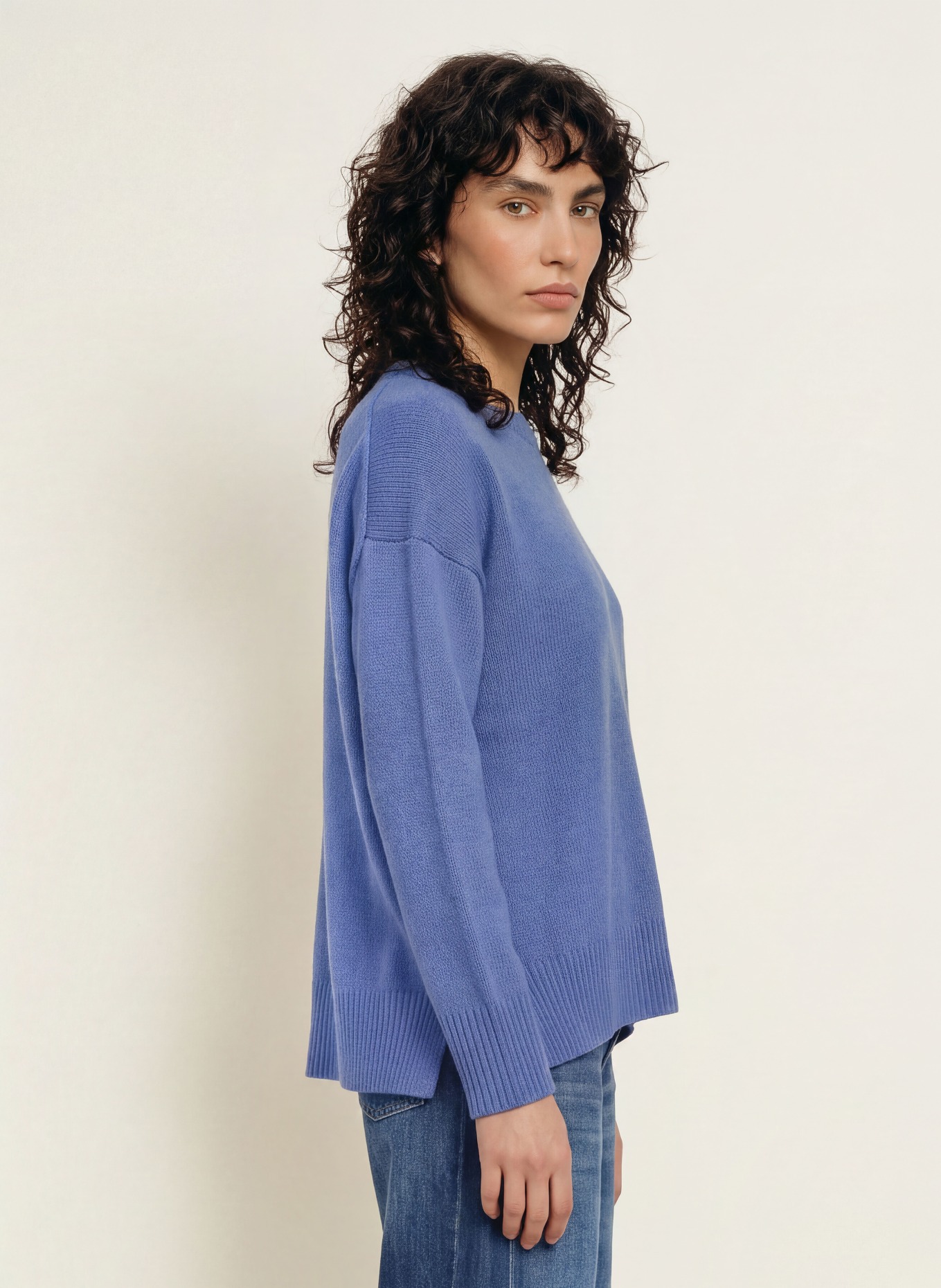 ALLUDE Kasjmiertrui: BLAUW