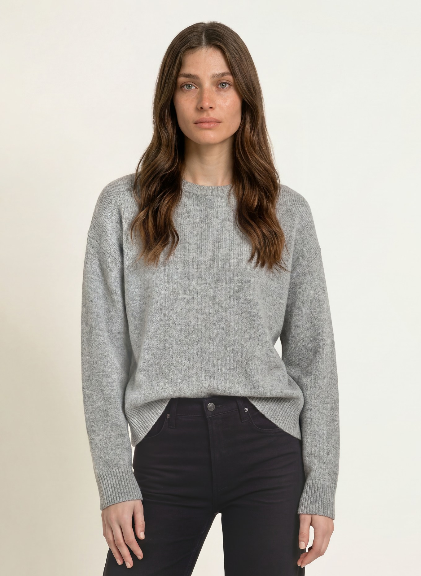 ALLUDE Kasjmiertrui: GRIJS