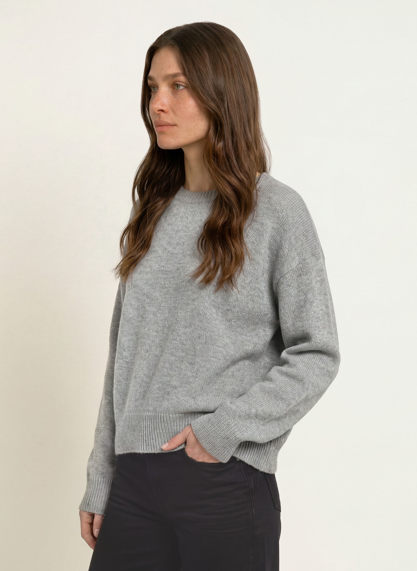 ALLUDE Kasjmiertrui: GRIJS