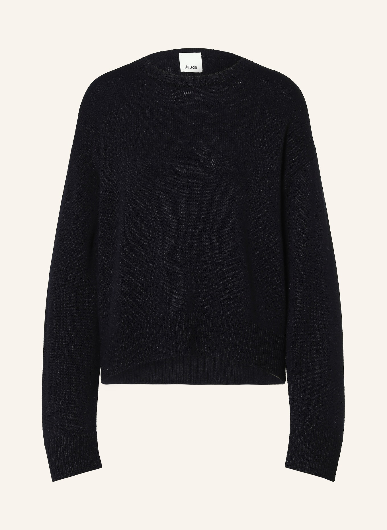 ALLUDE Kasjmiertrui: DONKERBLAUW