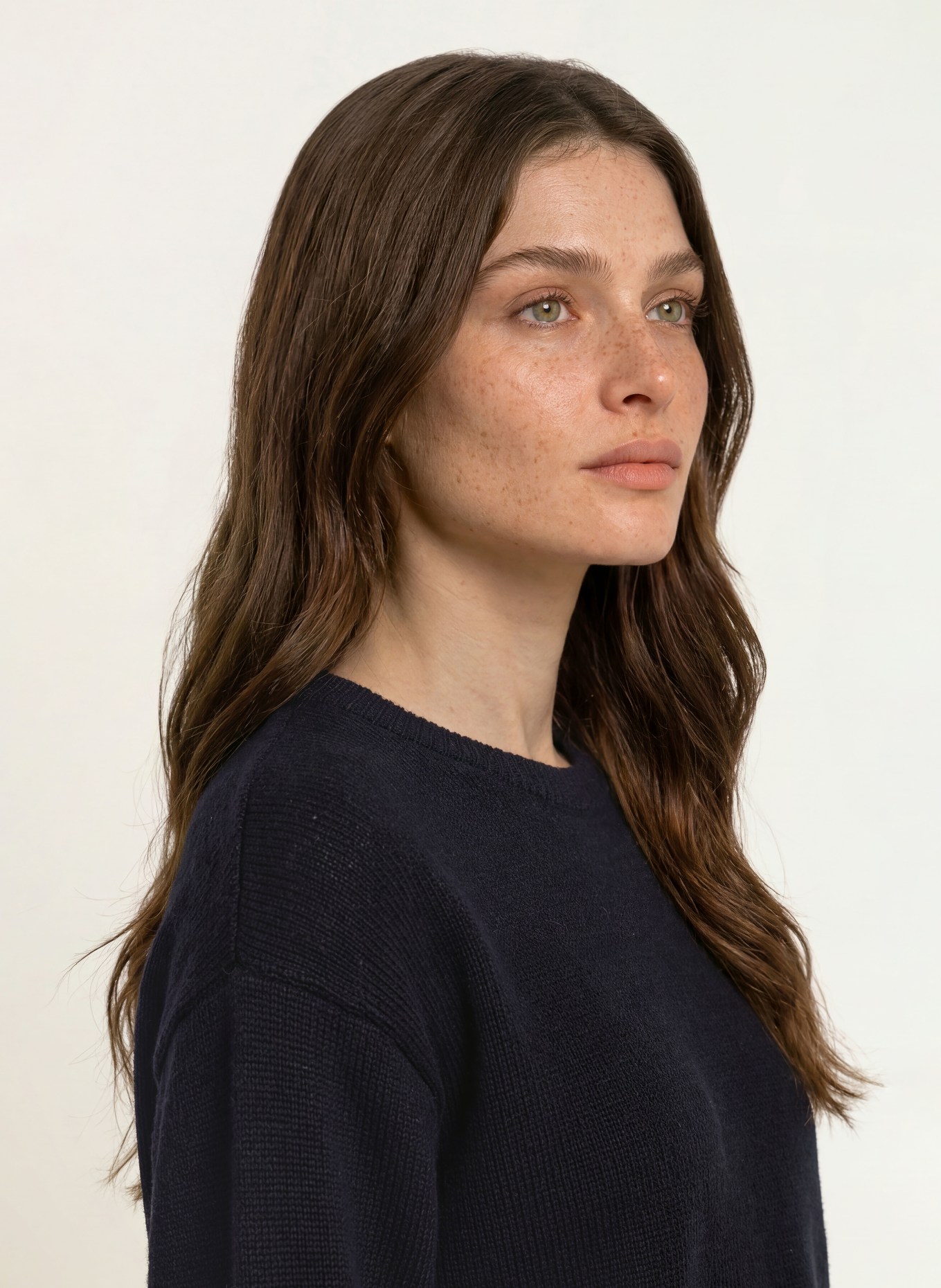ALLUDE Kasjmiertrui: DONKERBLAUW
