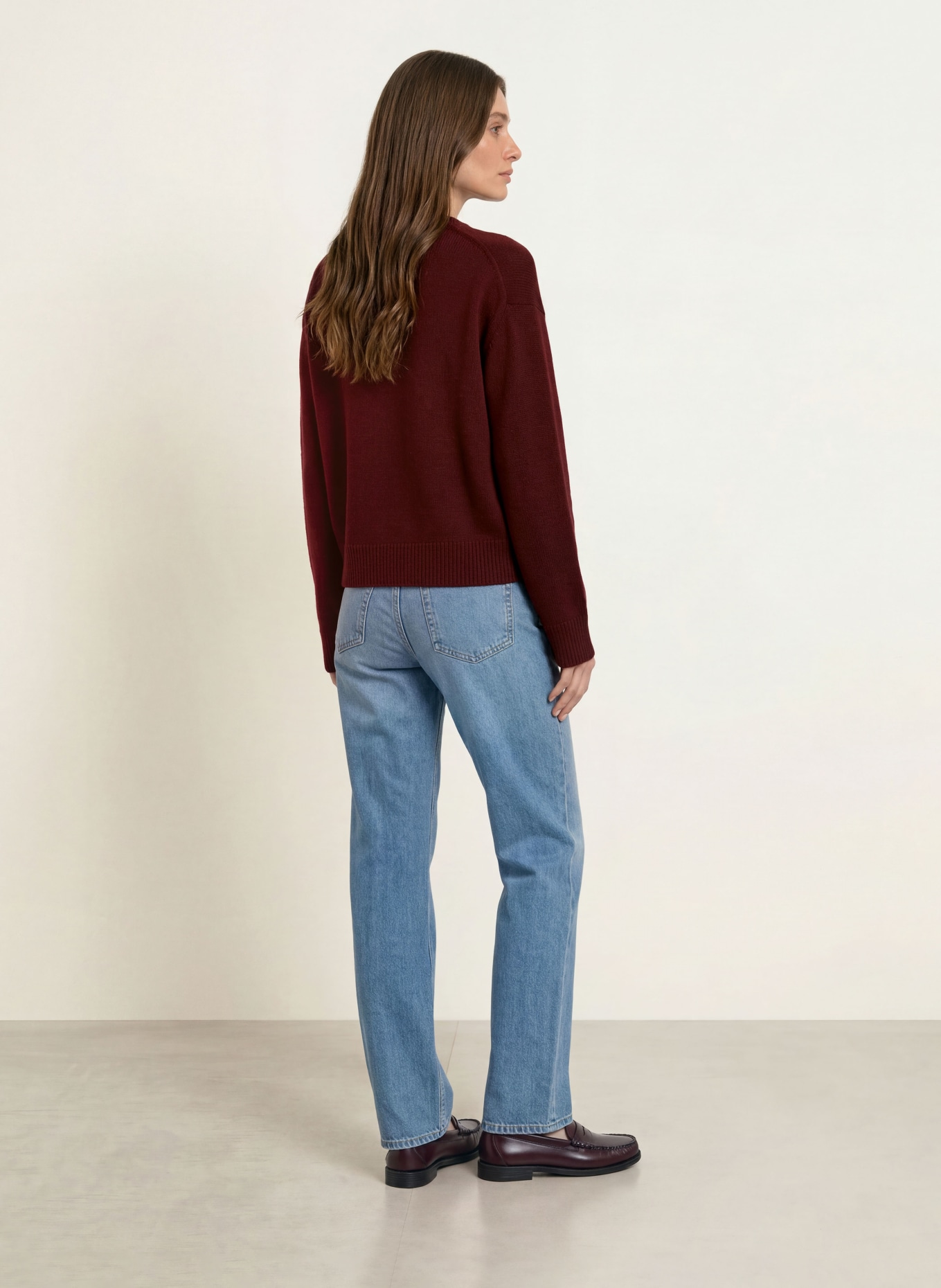 ALLUDE Cashmere-Pullover: DUNKELROT