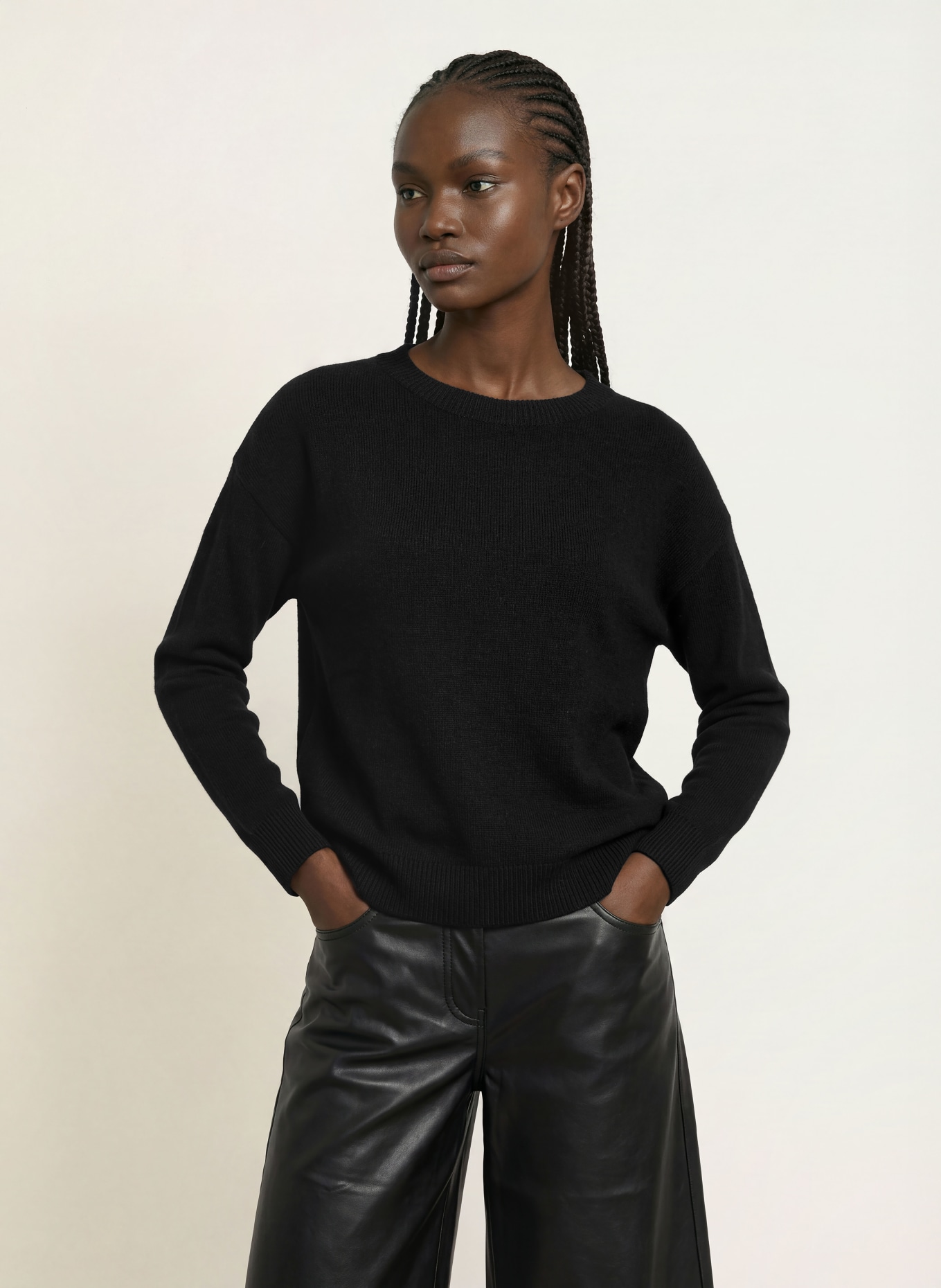 ALLUDE Cashmere-Pullover: SCHWARZ