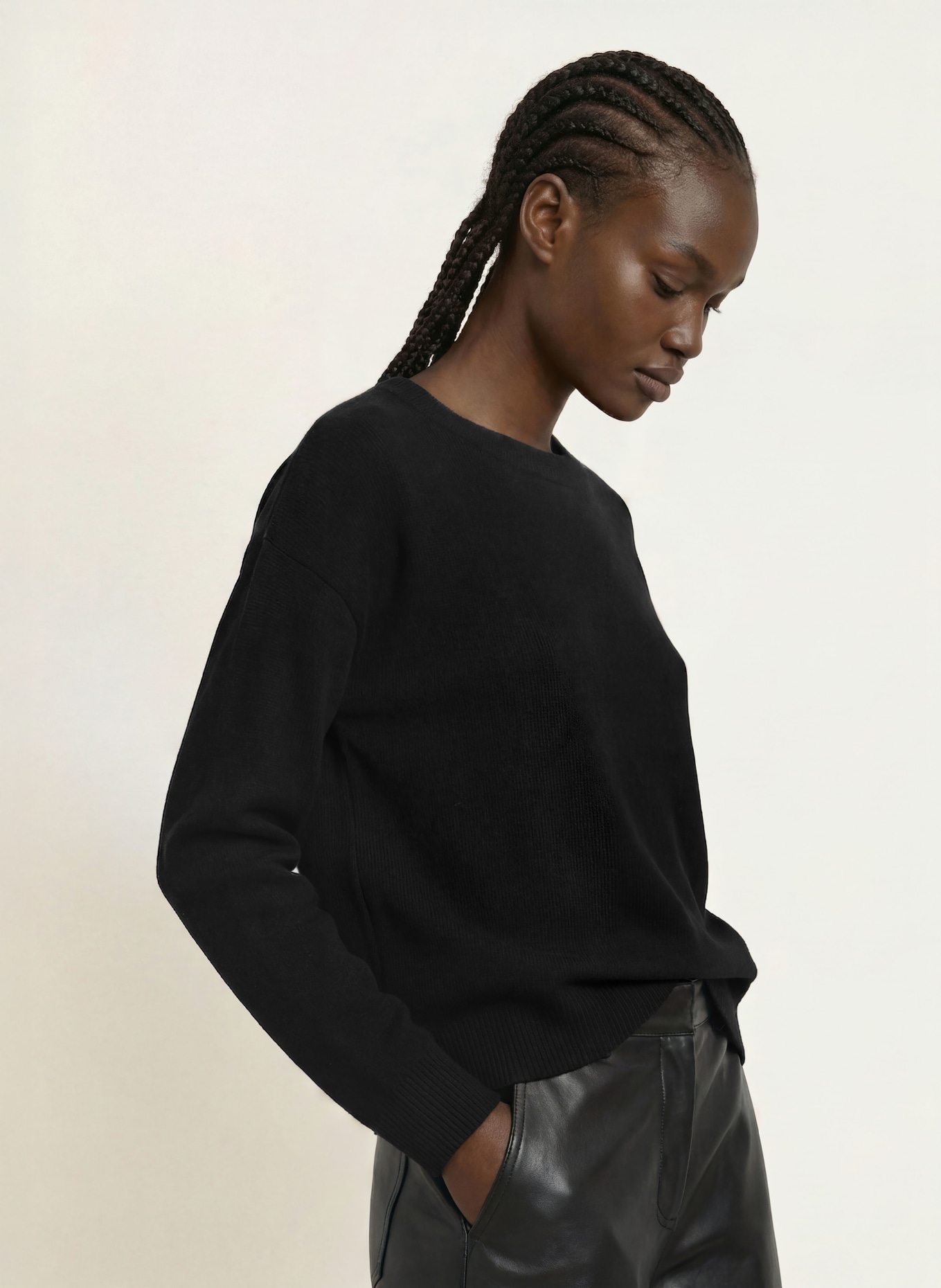 ALLUDE Cashmere-Pullover: SCHWARZ