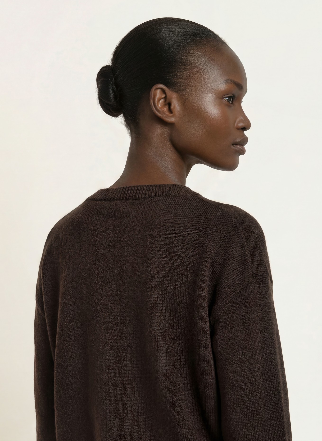 ALLUDE Pull en cachemire: MARRON FONCÉ