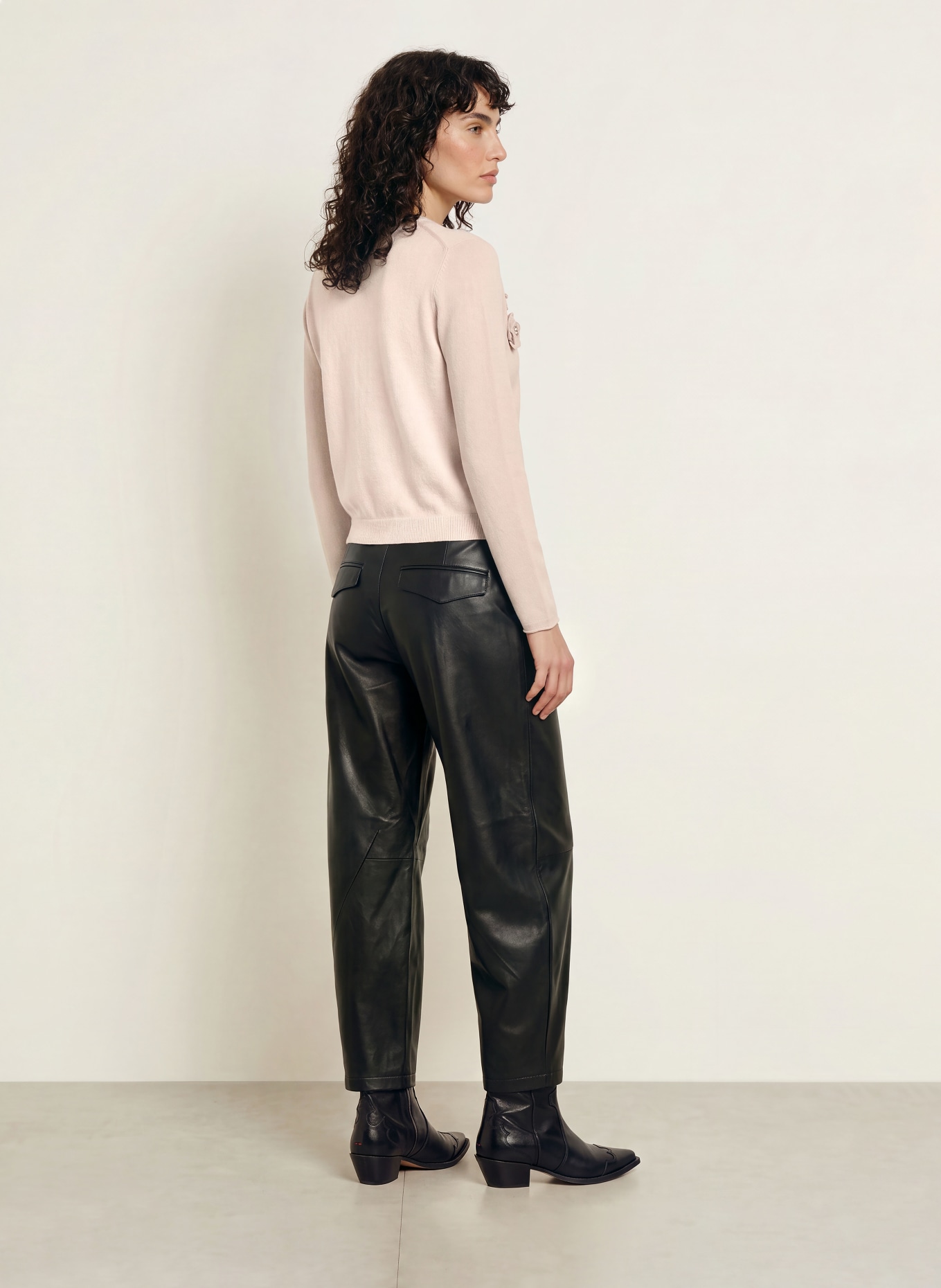 ALLUDE Gilet en cachemire et pierres précieuses: BEIGE