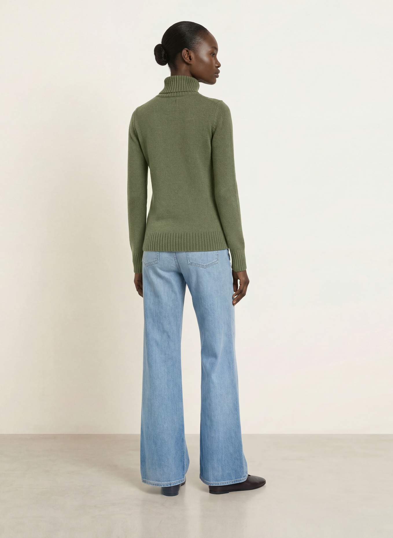 ALLUDE Rolák z kašmíru: KHAKI