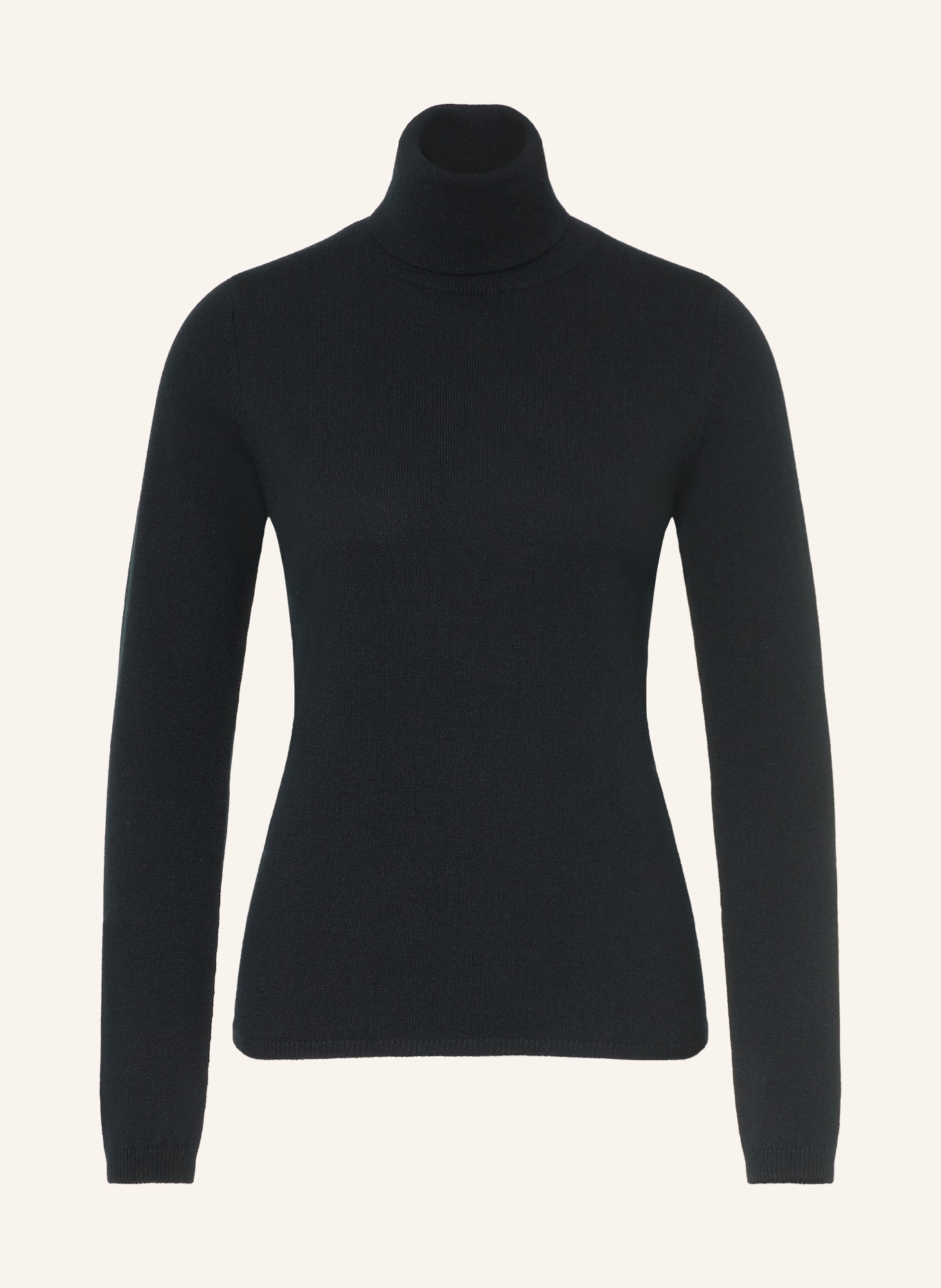 ALLUDE Coltrui met col van kasjmier: ZWART