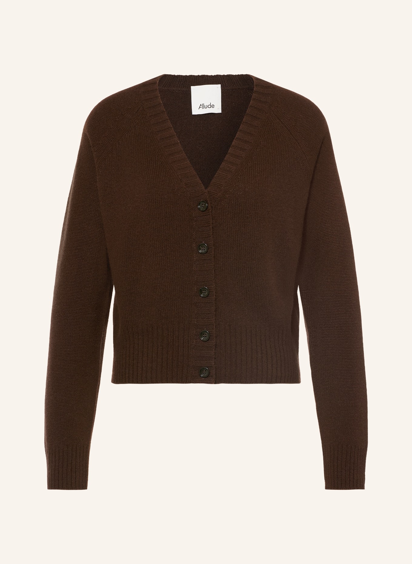 ALLUDE Gilet en cachemire: MARRON FONCÉ