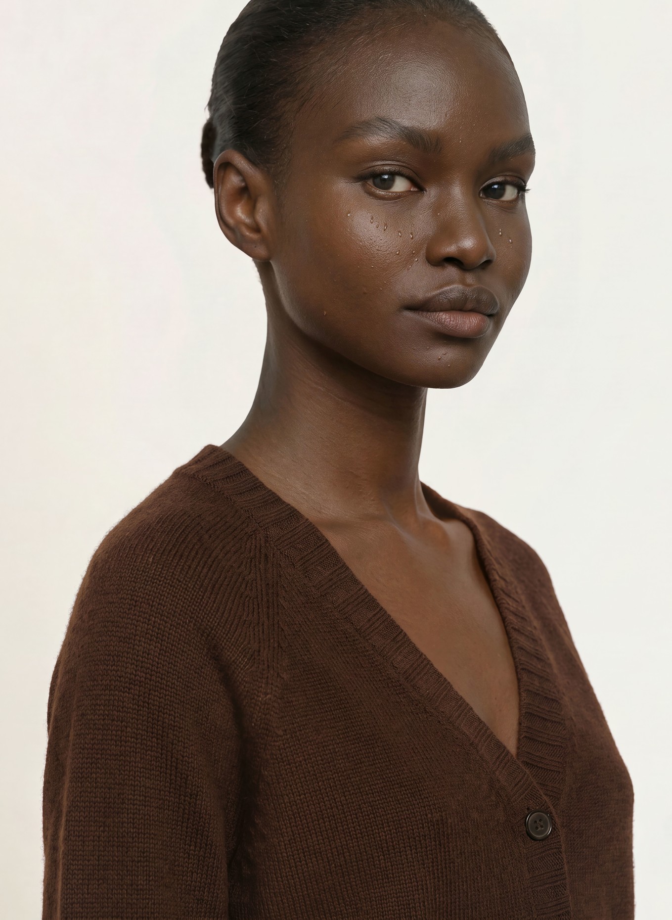 ALLUDE Gilet en cachemire: MARRON FONCÉ