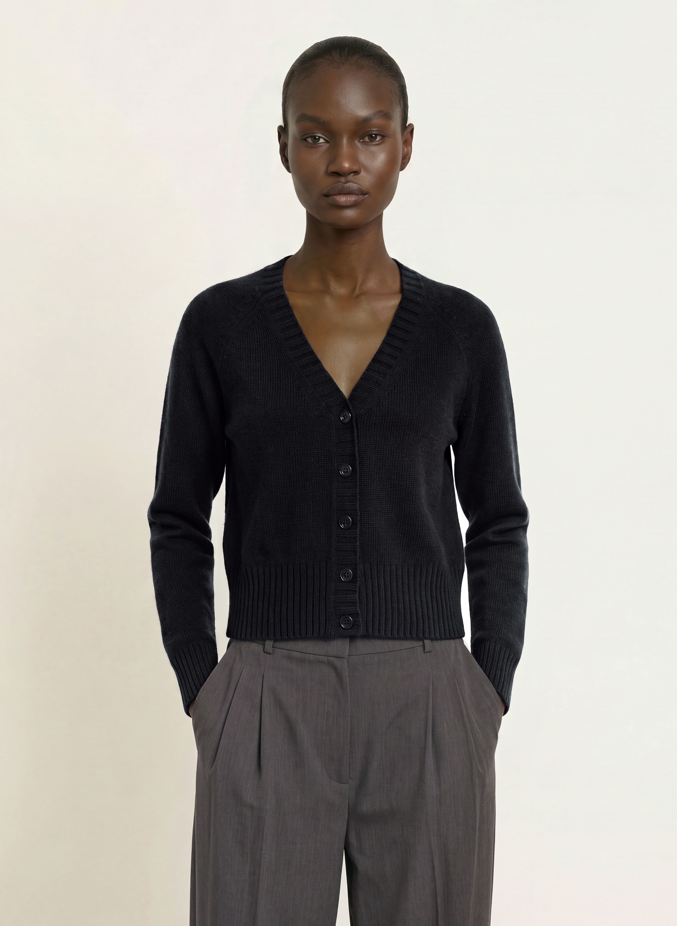 ALLUDE Gilet en cachemire: BLEU FONCÉ