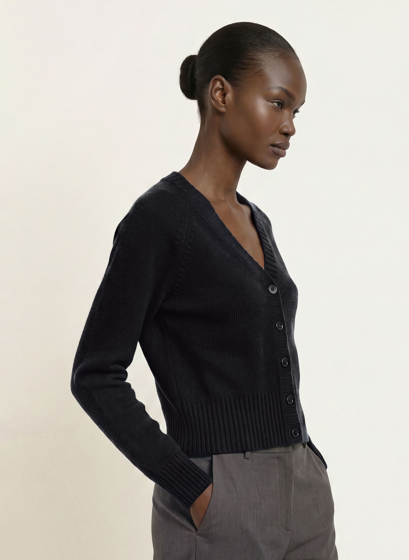 ALLUDE Gilet en cachemire: BLEU FONCÉ
