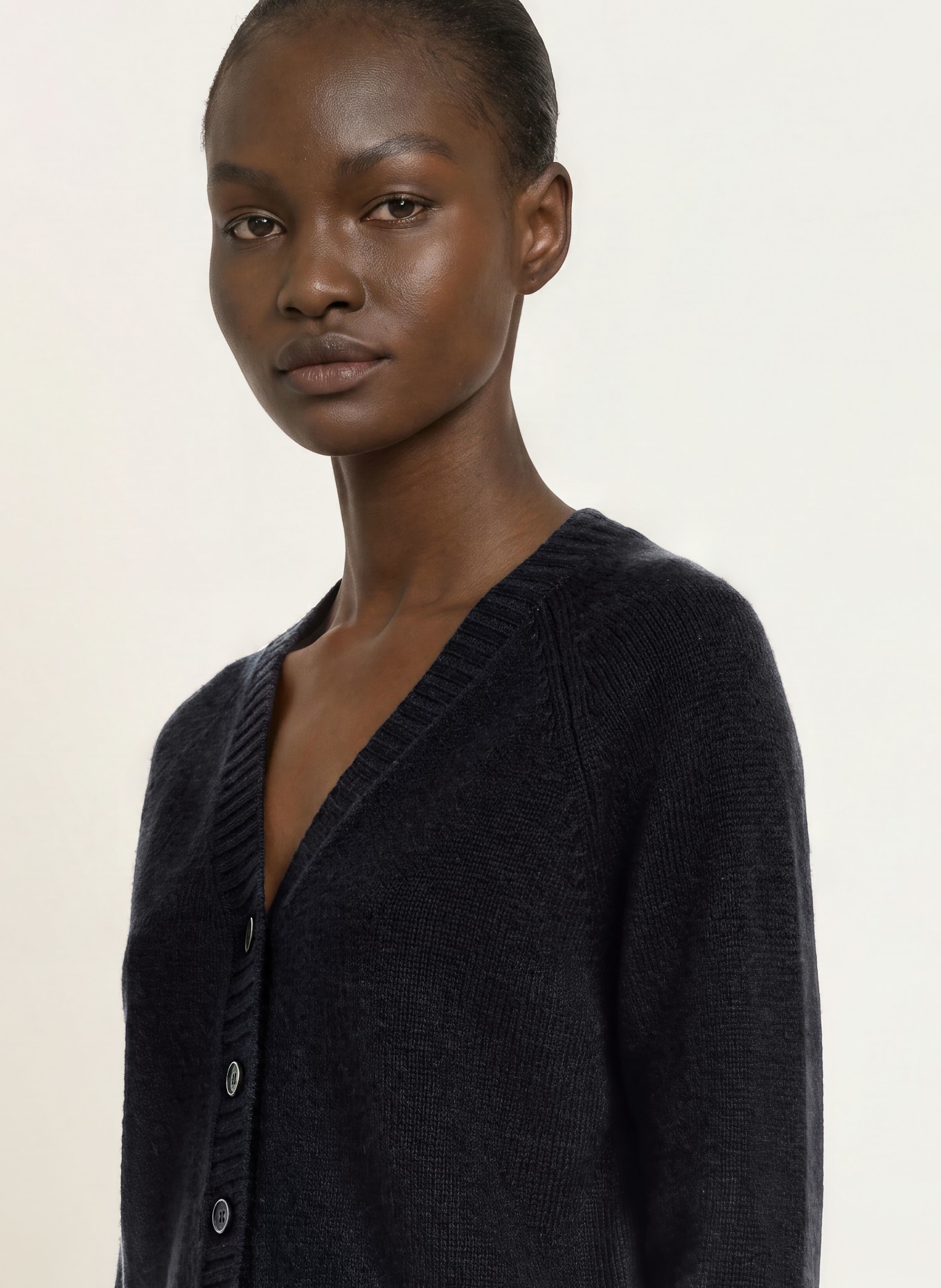 ALLUDE Gilet en cachemire: BLEU FONCÉ