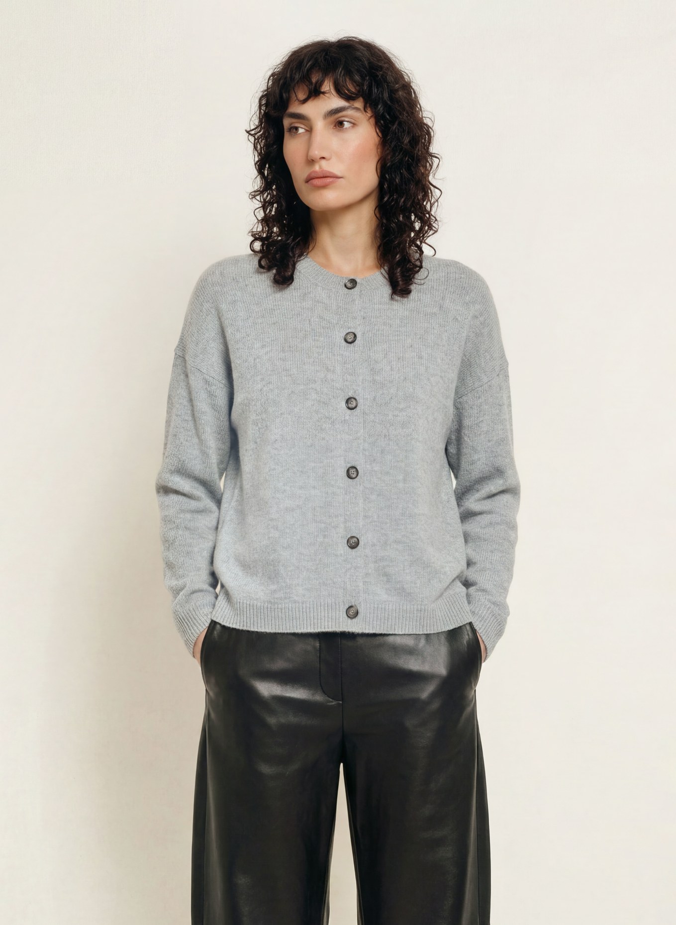 ALLUDE Gilet en cachemire: GRIS