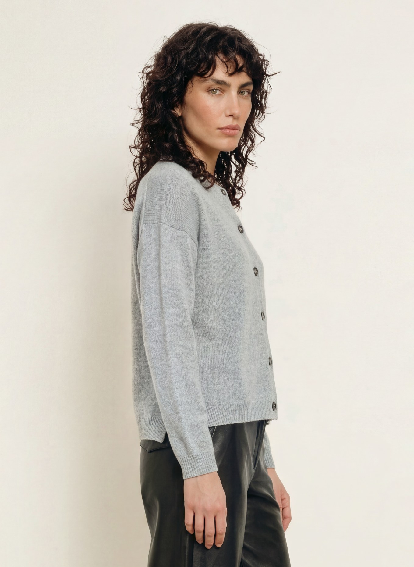 ALLUDE Gilet en cachemire: GRIS