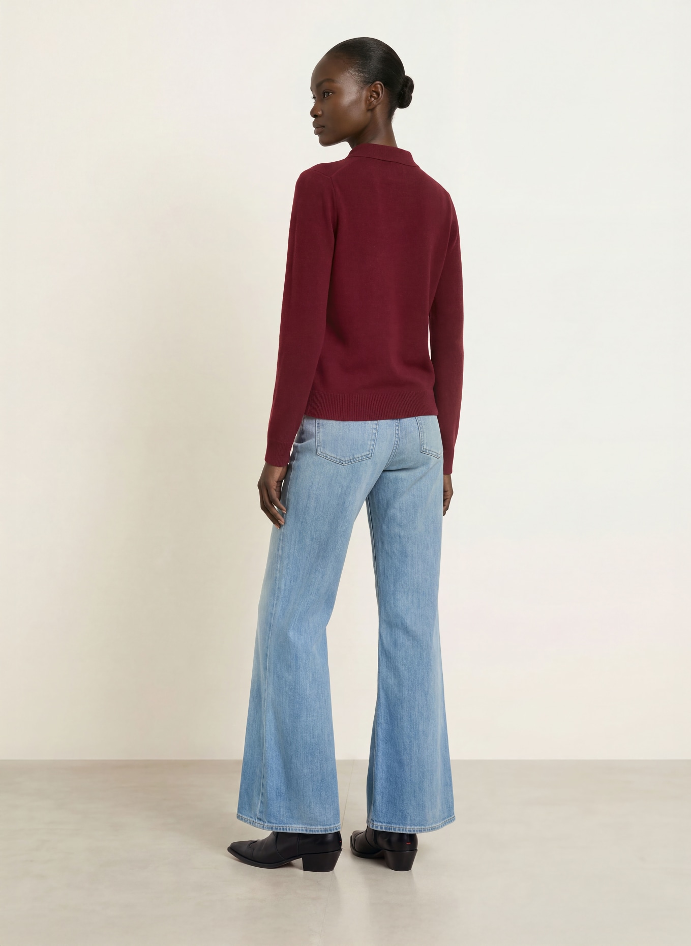 ALLUDE Pull en cachemire: ROUGE FONCÉ