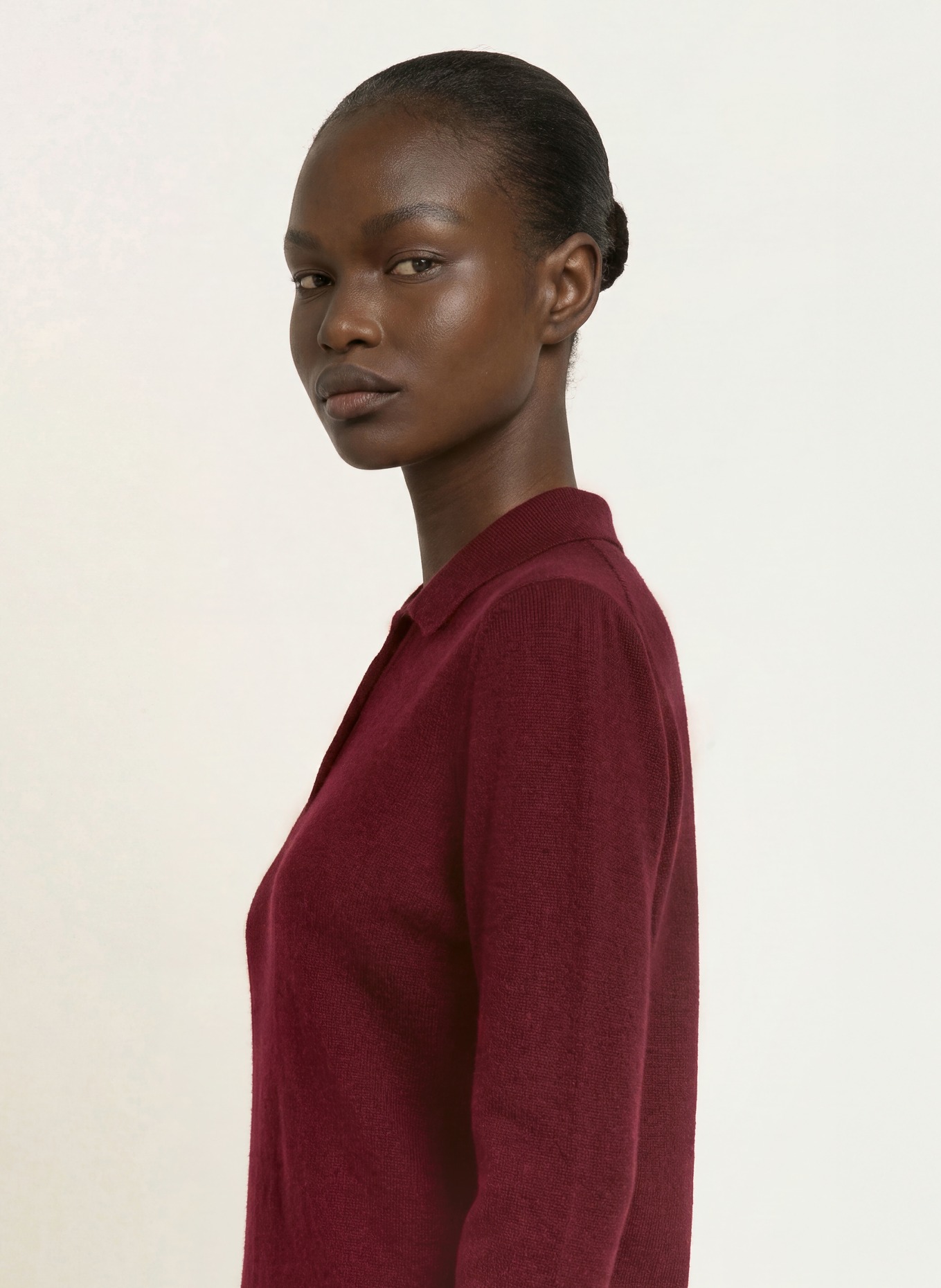 ALLUDE Pull en cachemire: ROUGE FONCÉ