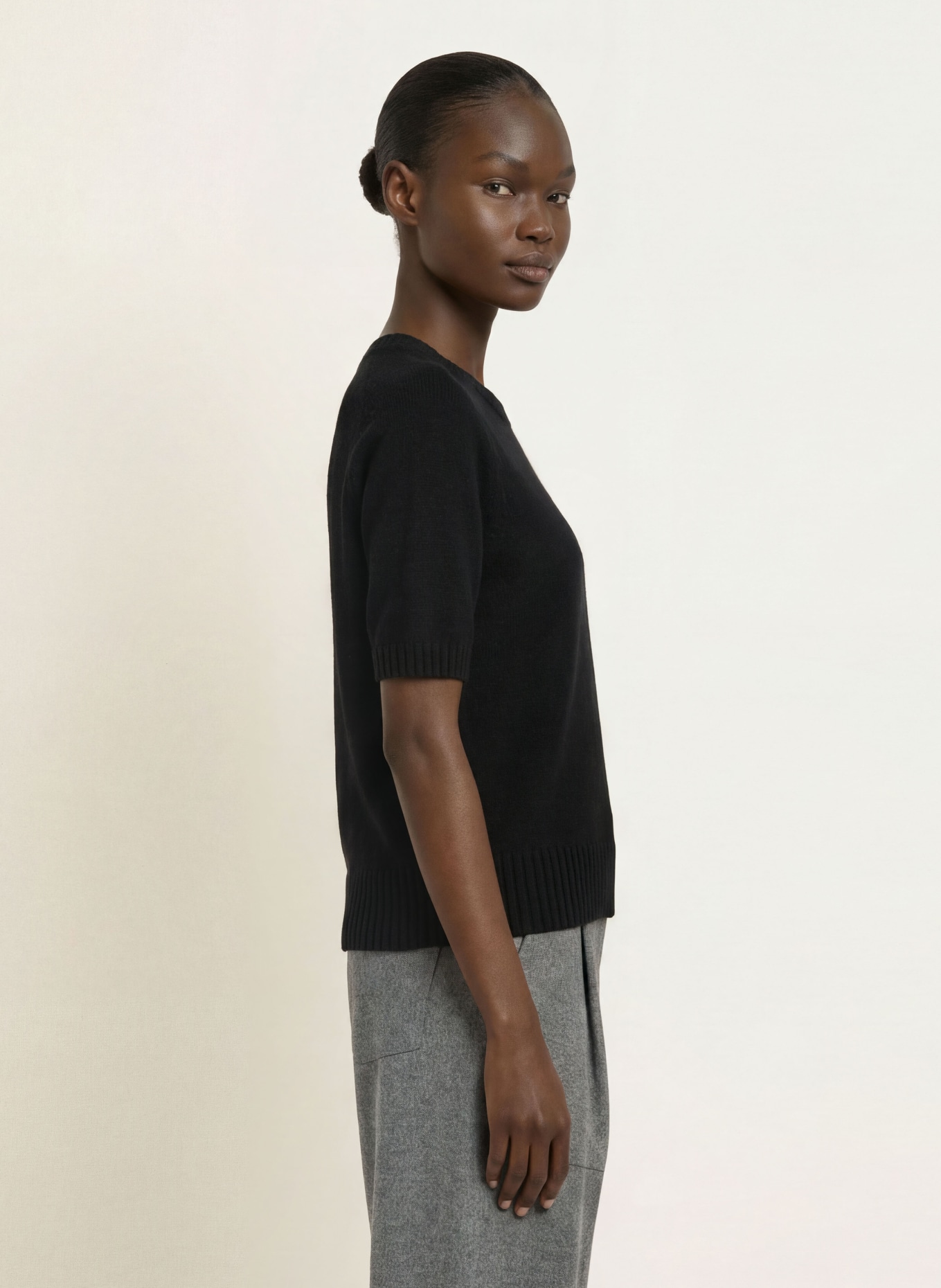 ALLUDE Strickshirt aus Cashmere: SCHWARZ