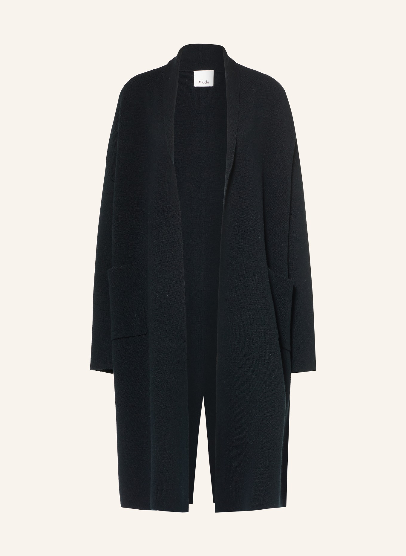 ALLUDE Gebreide jas met kasjmier: ZWART