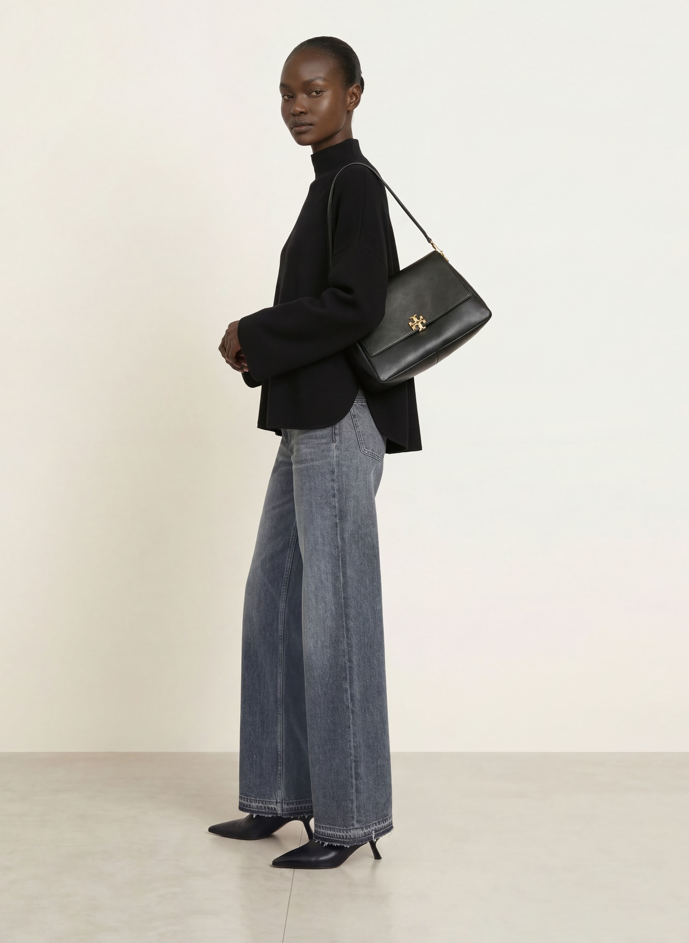 ALLUDE Trui met kasjmier: ZWART