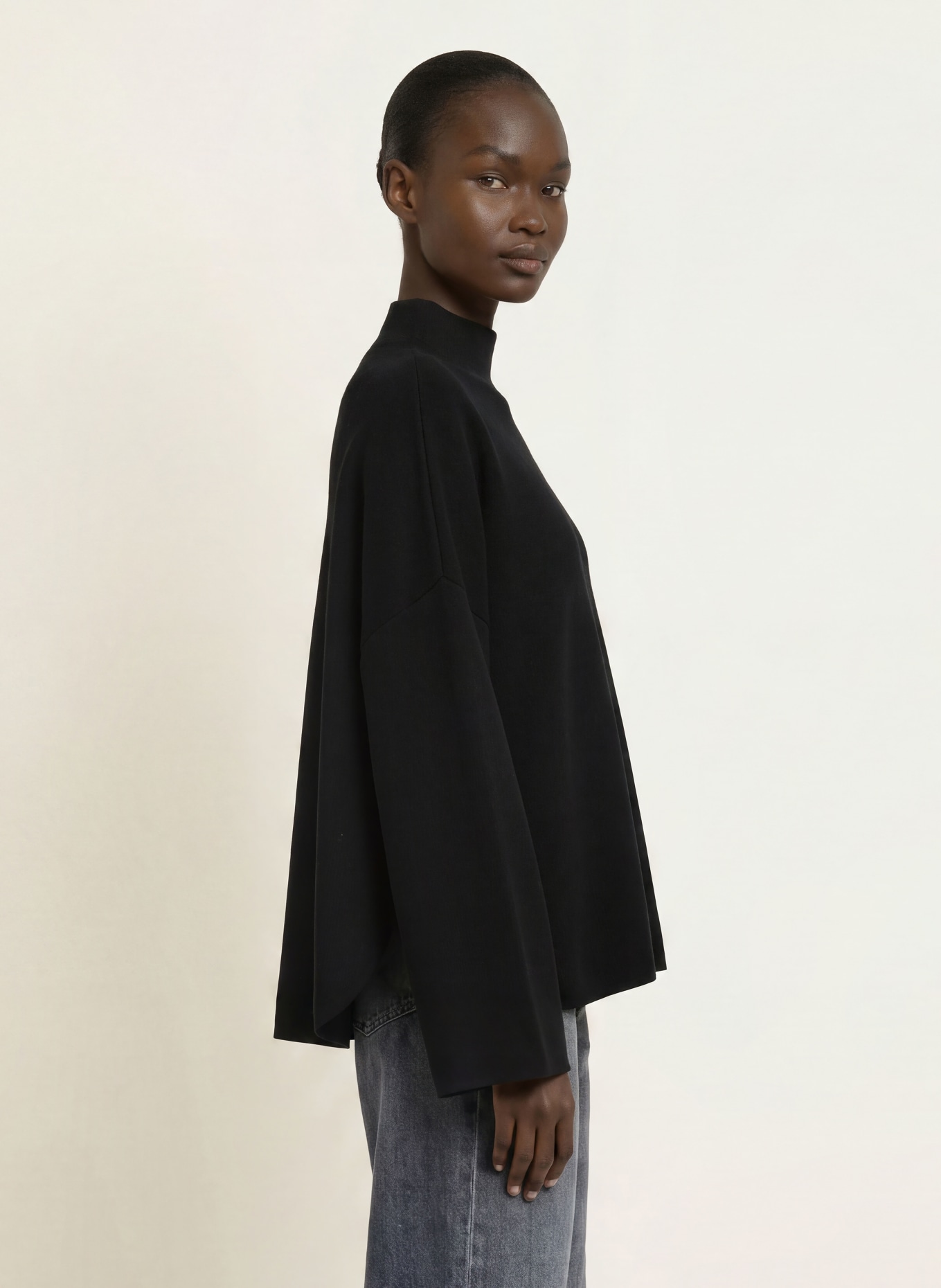 ALLUDE Trui met kasjmier: ZWART
