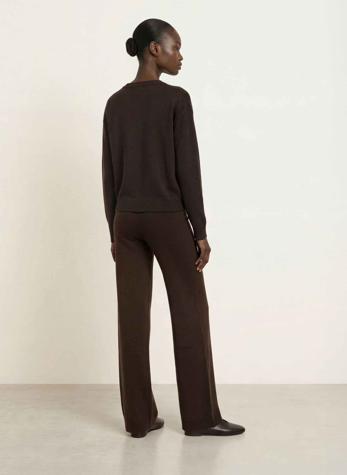 ALLUDE Strickhose mit Cashmere: DUNKELBRAUN