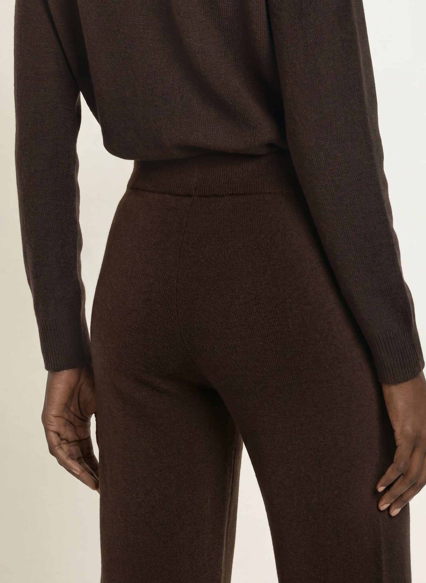 ALLUDE Strickhose mit Cashmere: DUNKELBRAUN