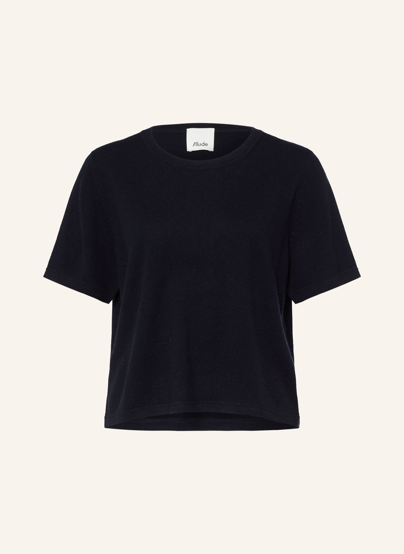 ALLUDE Strickshirt mit Cashmere: DUNKELBLAU