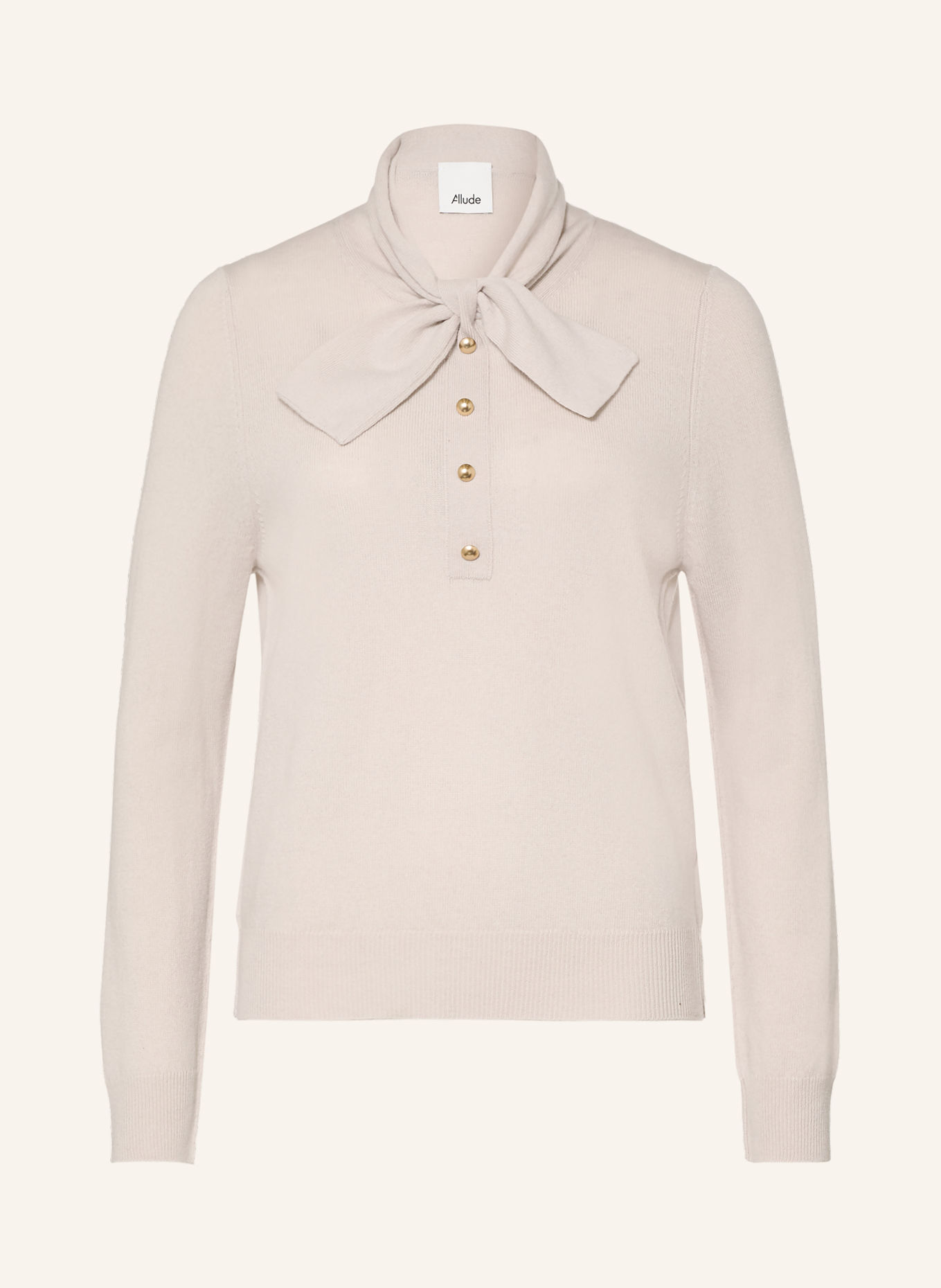 ALLUDE Pullover: BEIGE