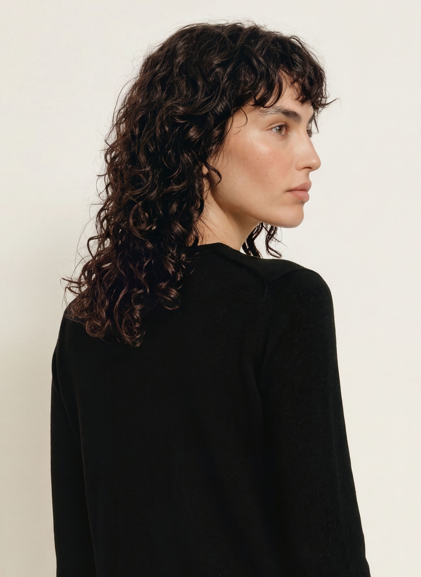 ALLUDE Pullover mit Cashmere und Volants: SCHWARZ