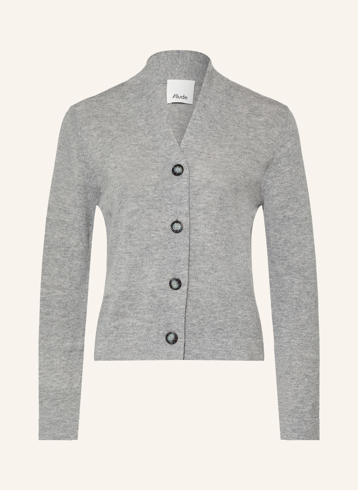 ALLUDE Strickjacke mit Cashmere: GRAU