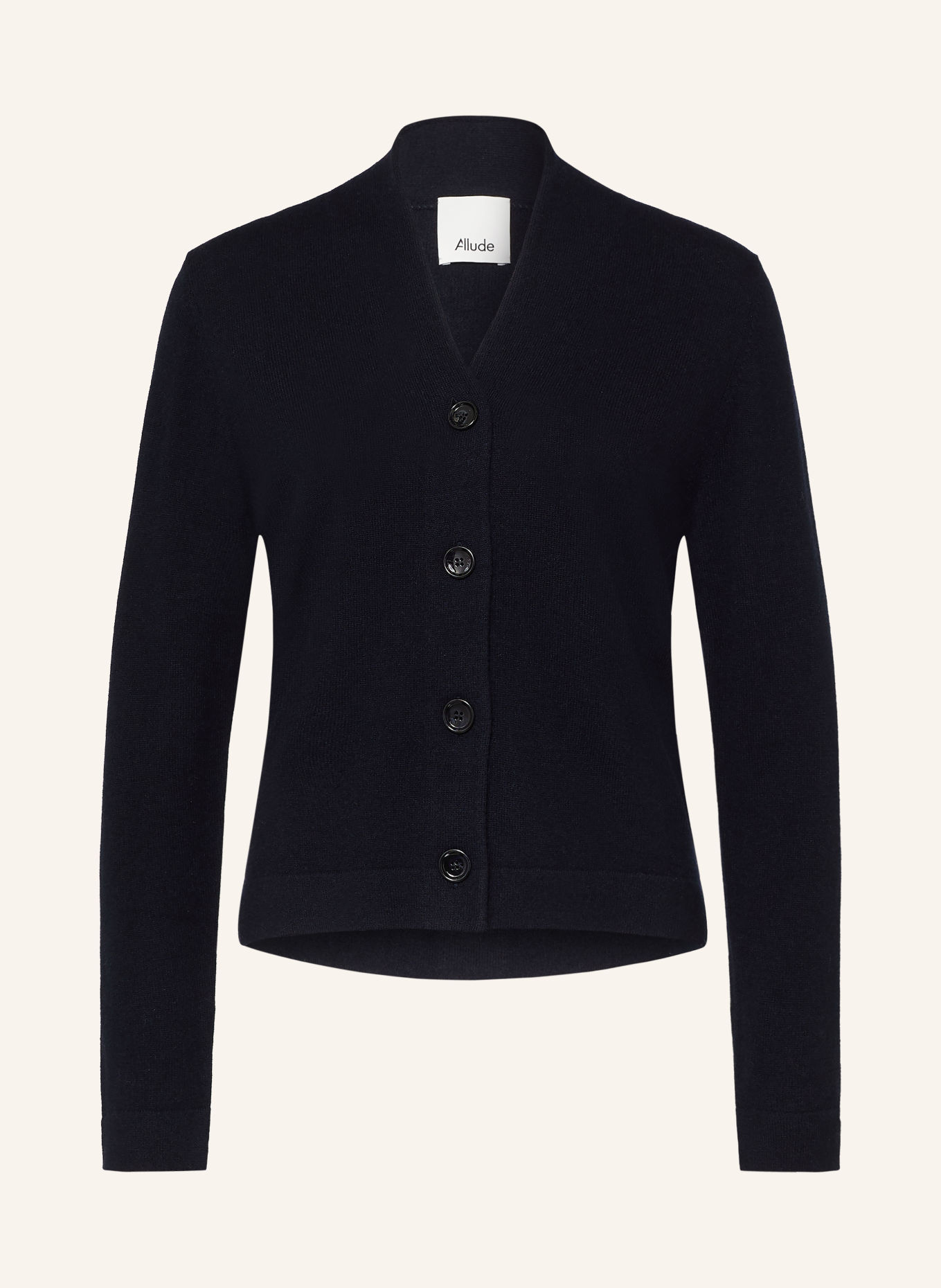 ALLUDE Strickjacke mit Cashmere: DUNKELBLAU