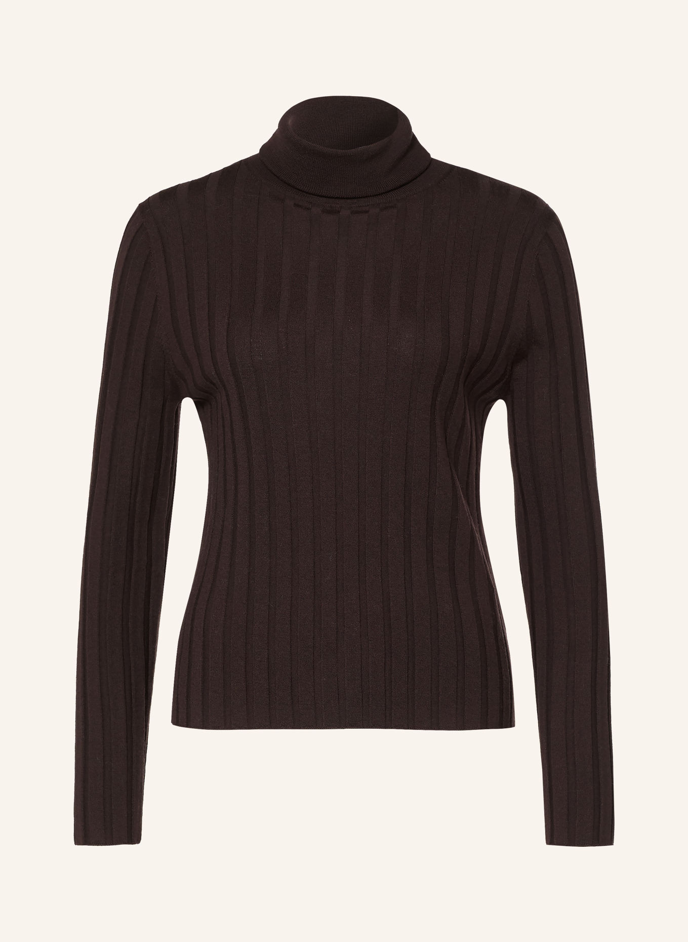 ALLUDE Rollkragenpullover: DUNKELBRAUN