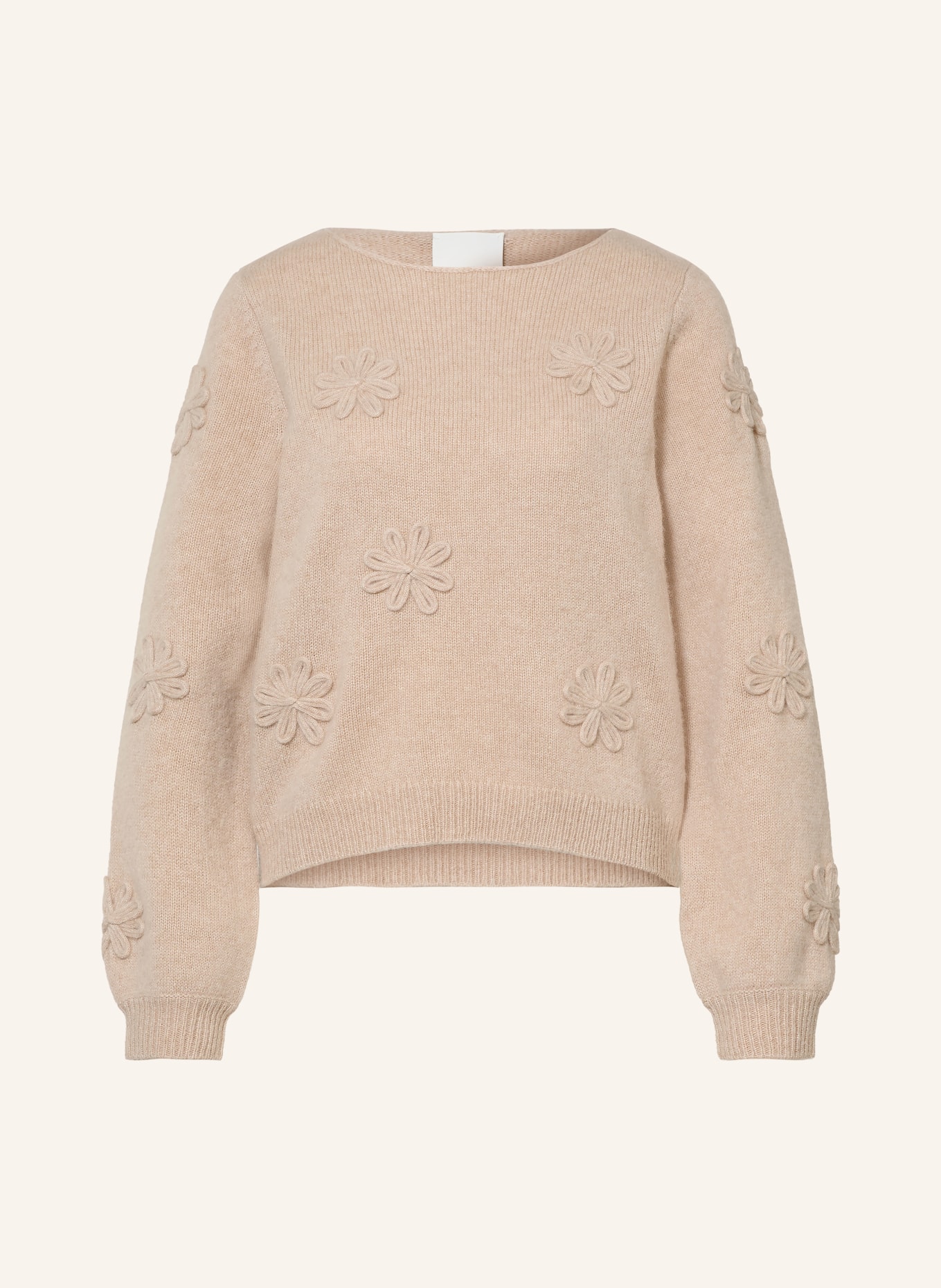 ALLUDE Trui met kasjmier: BEIGE