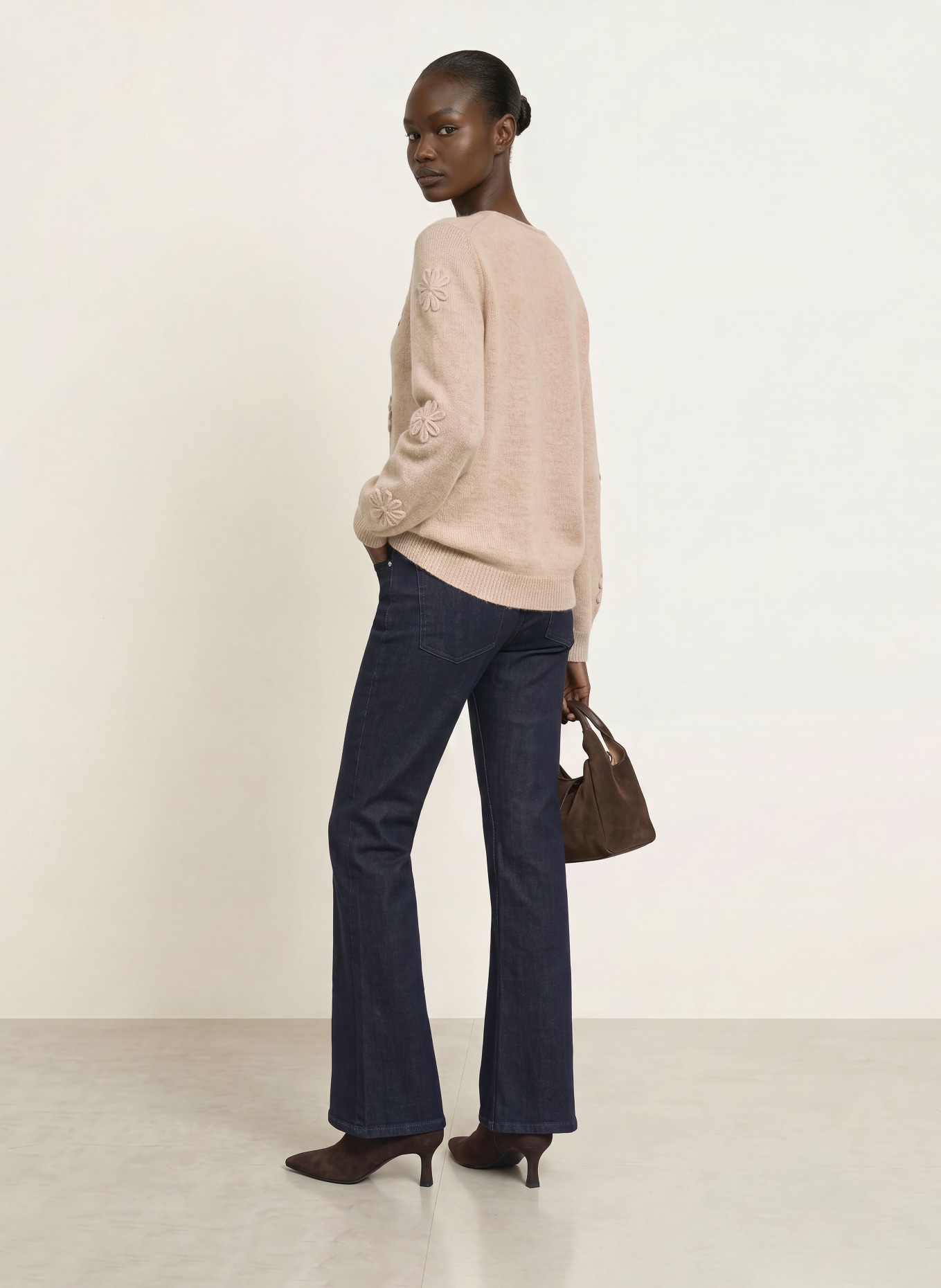 ALLUDE Trui met kasjmier: BEIGE