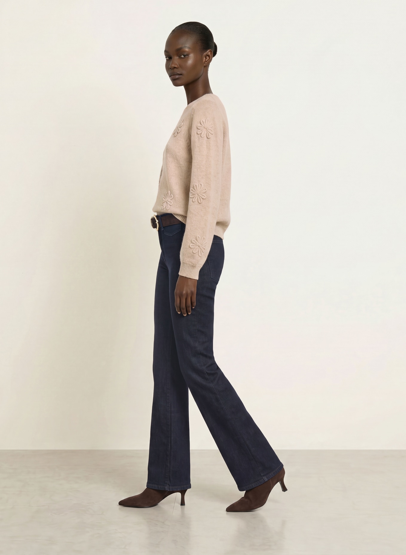 ALLUDE Trui met kasjmier: BEIGE