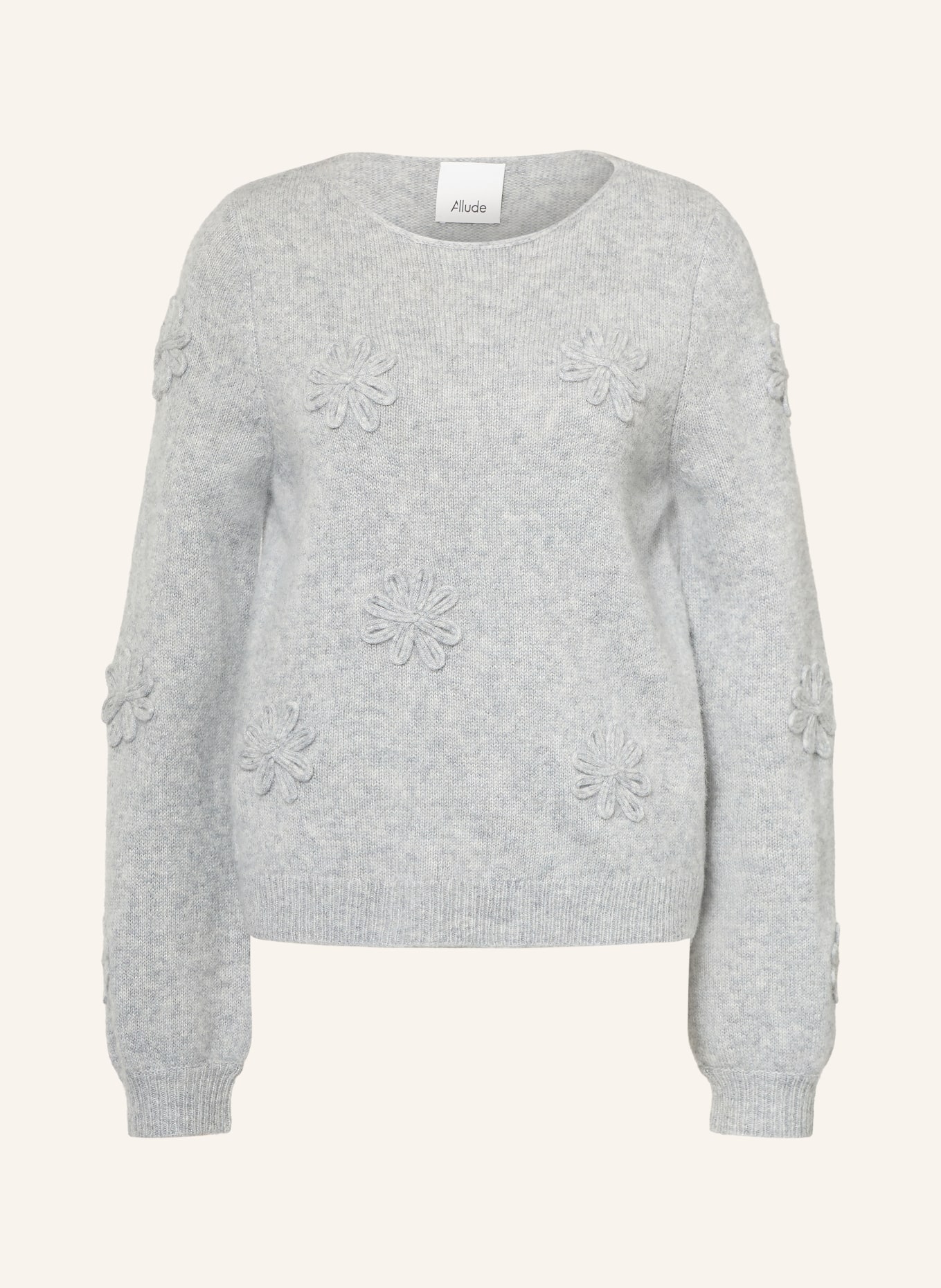 ALLUDE Trui met kasjmier: LICHTGRIJS