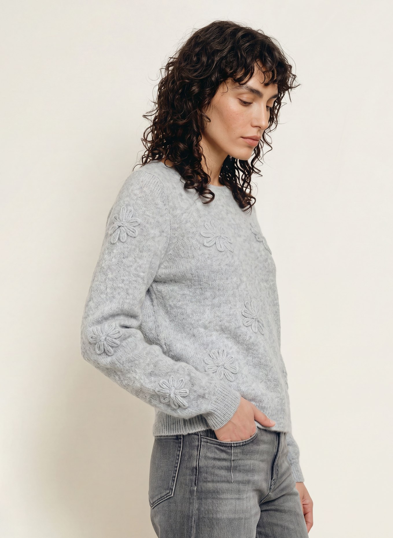 ALLUDE Trui met kasjmier: LICHTGRIJS