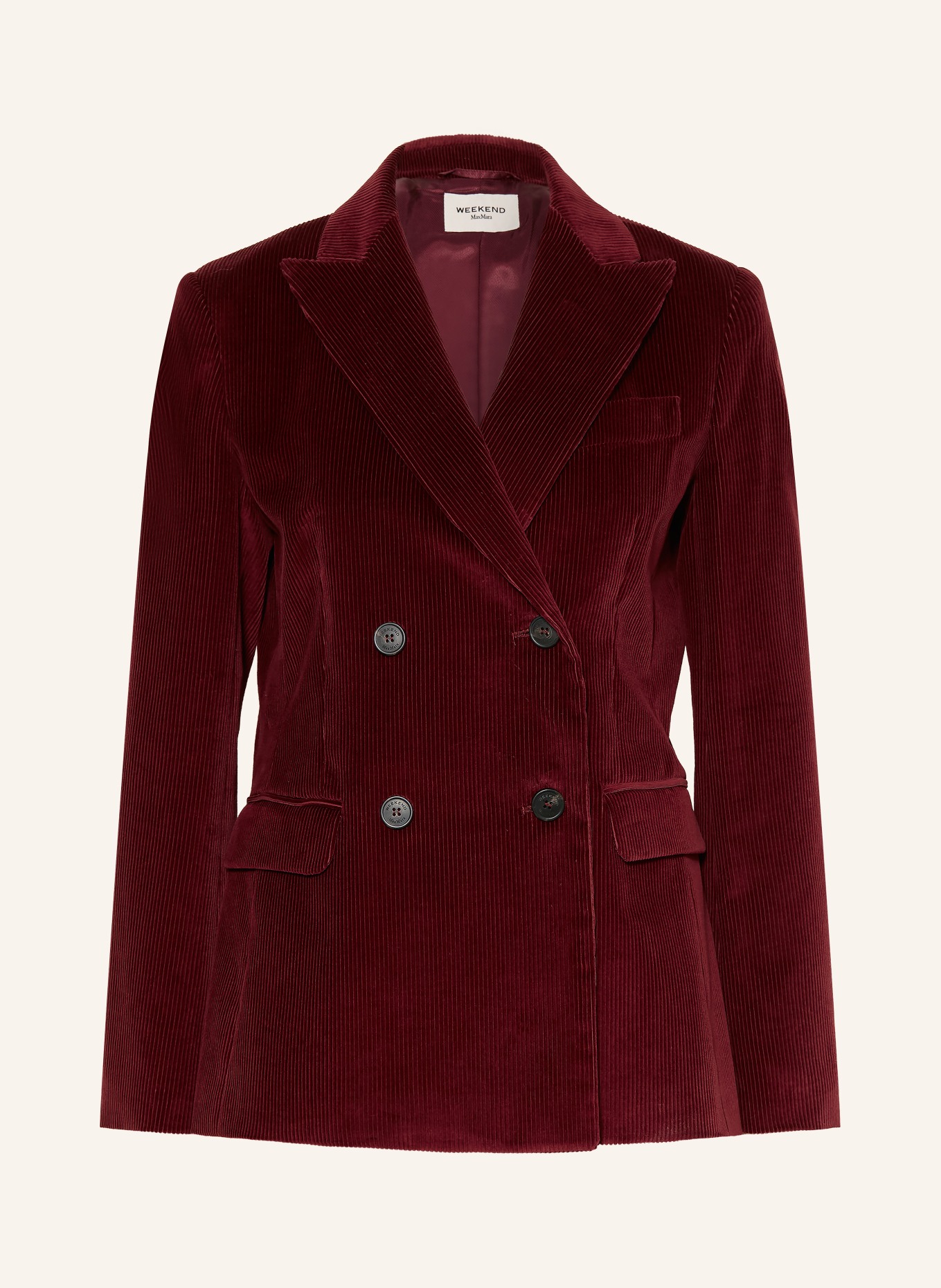 WEEKEND Max Mara Blazer en velours côtelé KATANGA: ROUGE FONCÉ