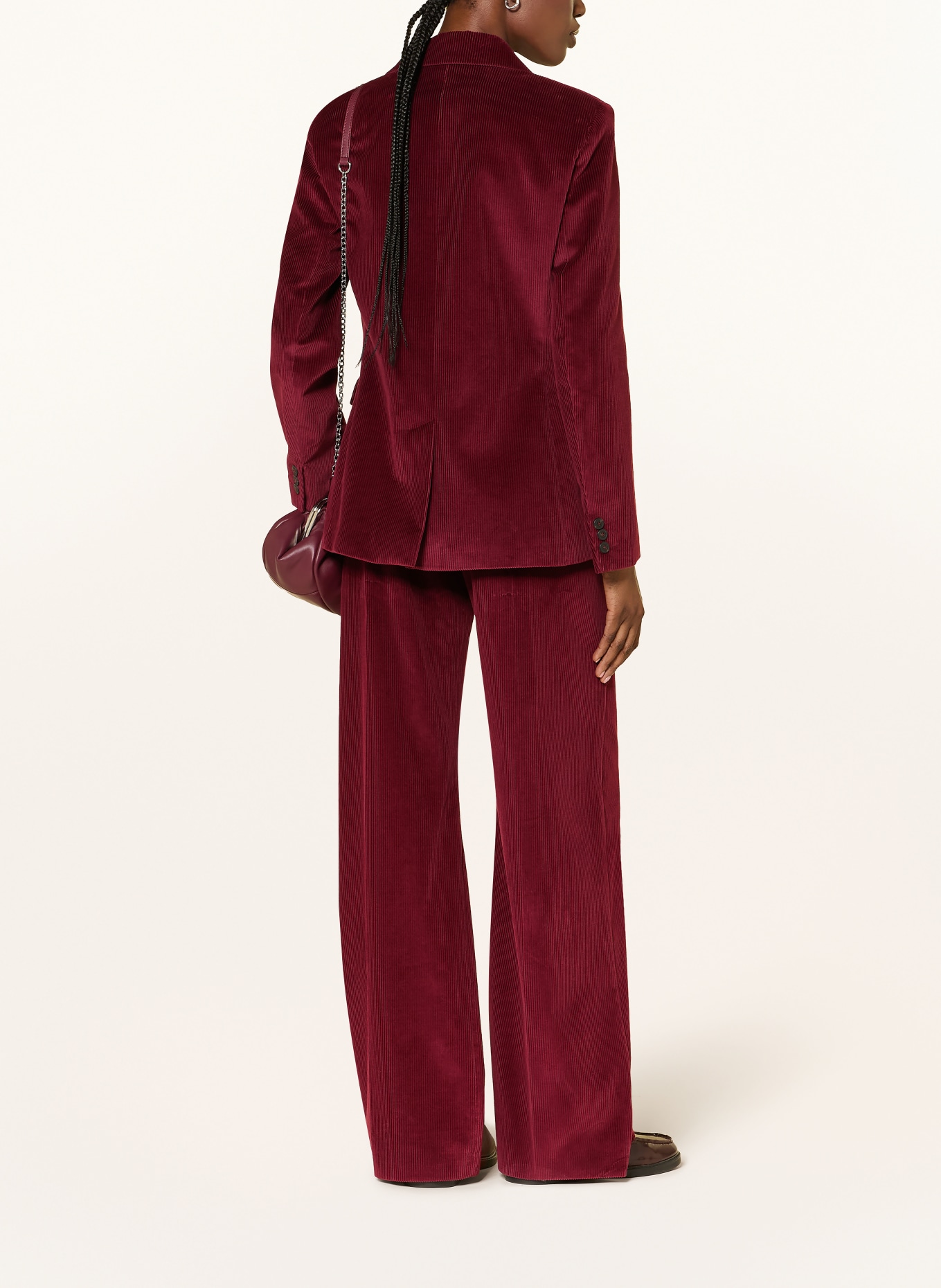 WEEKEND Max Mara Blazer en velours côtelé KATANGA: ROUGE FONCÉ