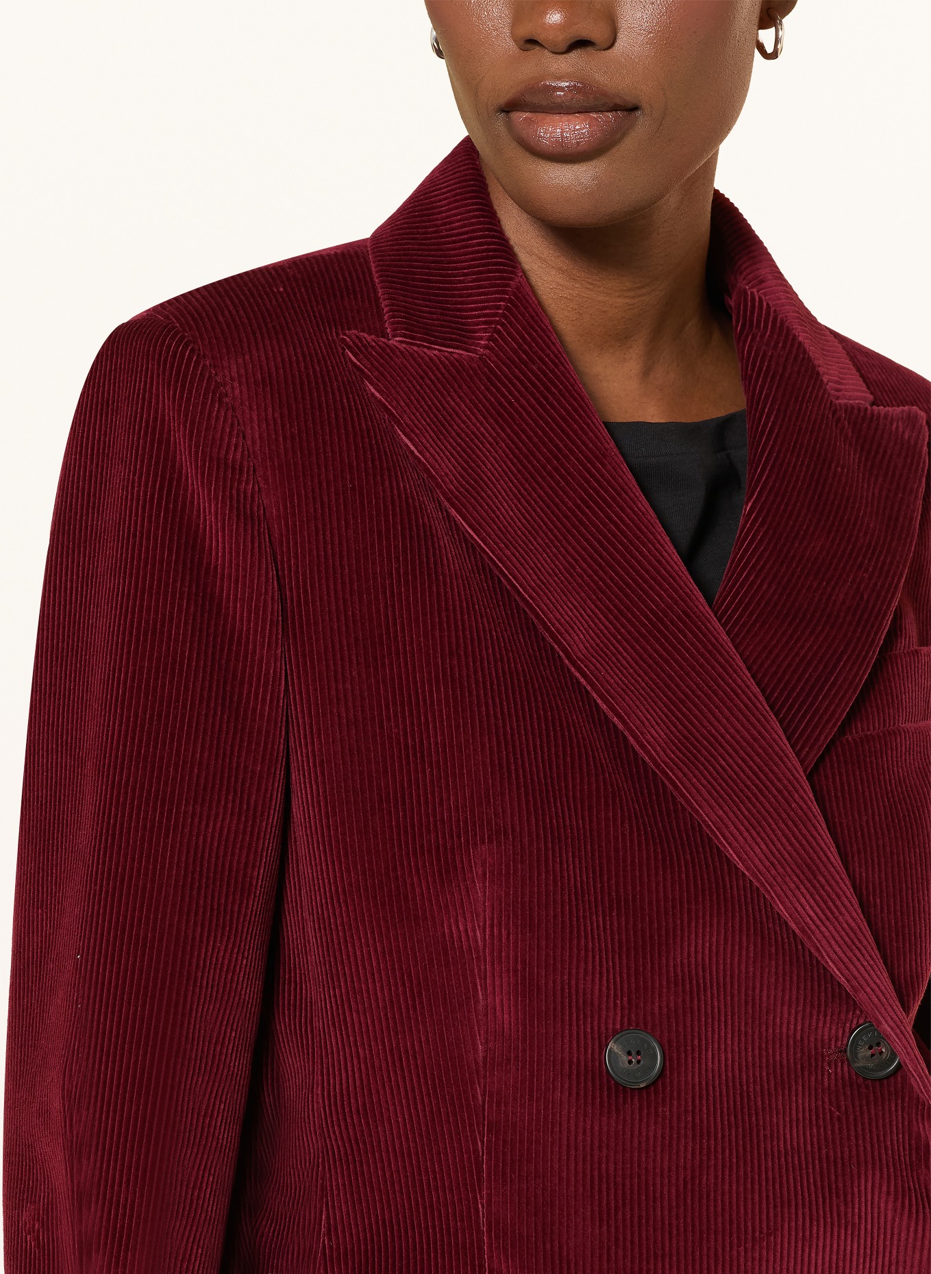 WEEKEND Max Mara Blazer en velours côtelé KATANGA: ROUGE FONCÉ