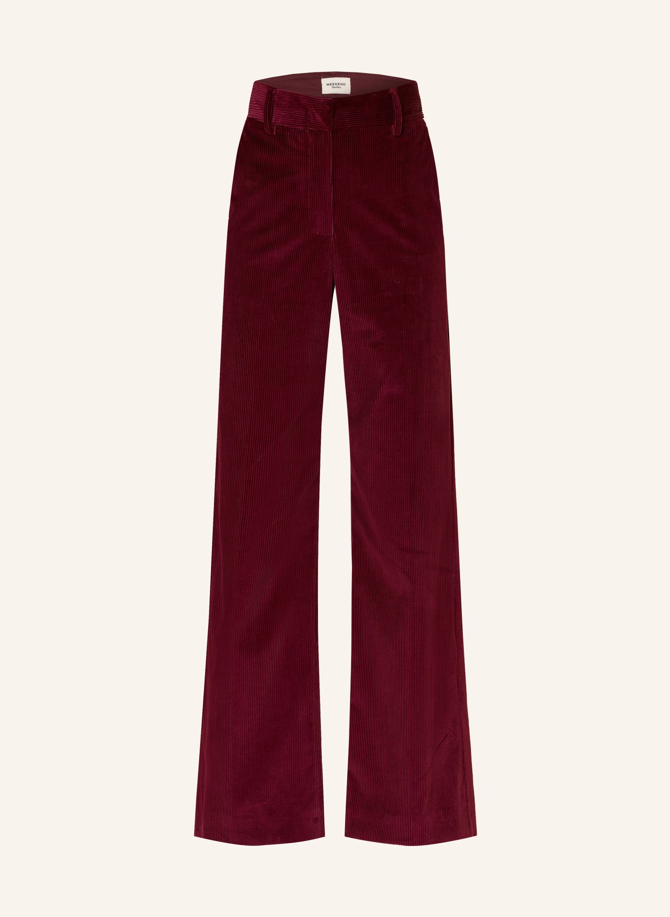 WEEKEND Max Mara Marlenehose TANIA aus Cord: DUNKELROT