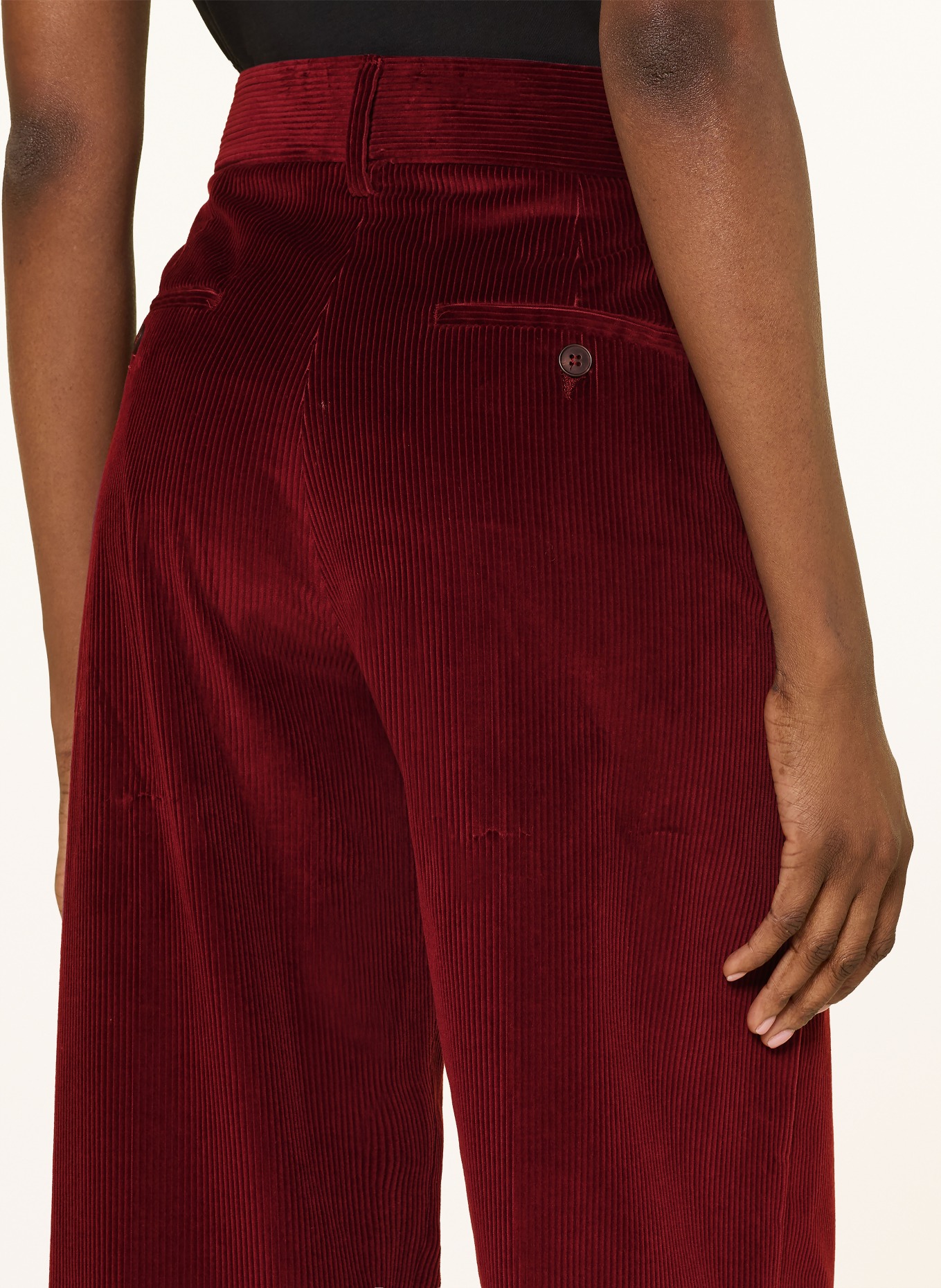 WEEKEND Max Mara Marlenehose TANIA aus Cord: DUNKELROT