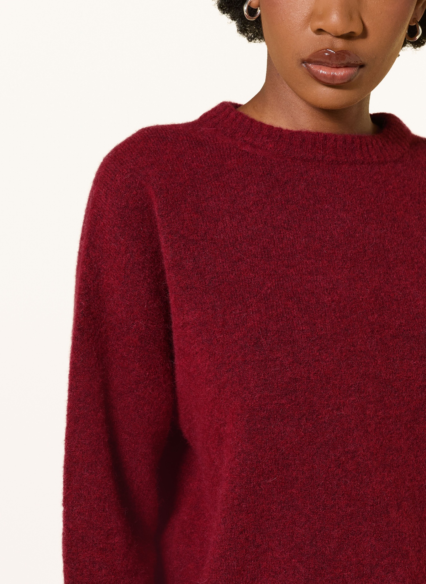 WEEKEND Max Mara Trui van alpaca: DONKERROOD