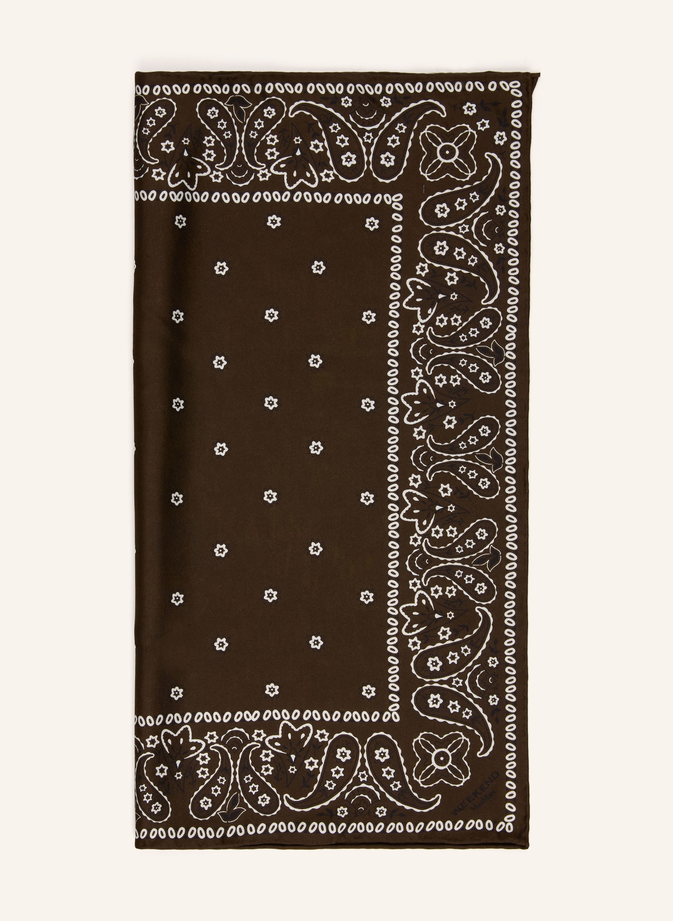 WEEKEND Max Mara Foulard en soie ELODIA: MARRON FONCÉ / BLANC / NOIR