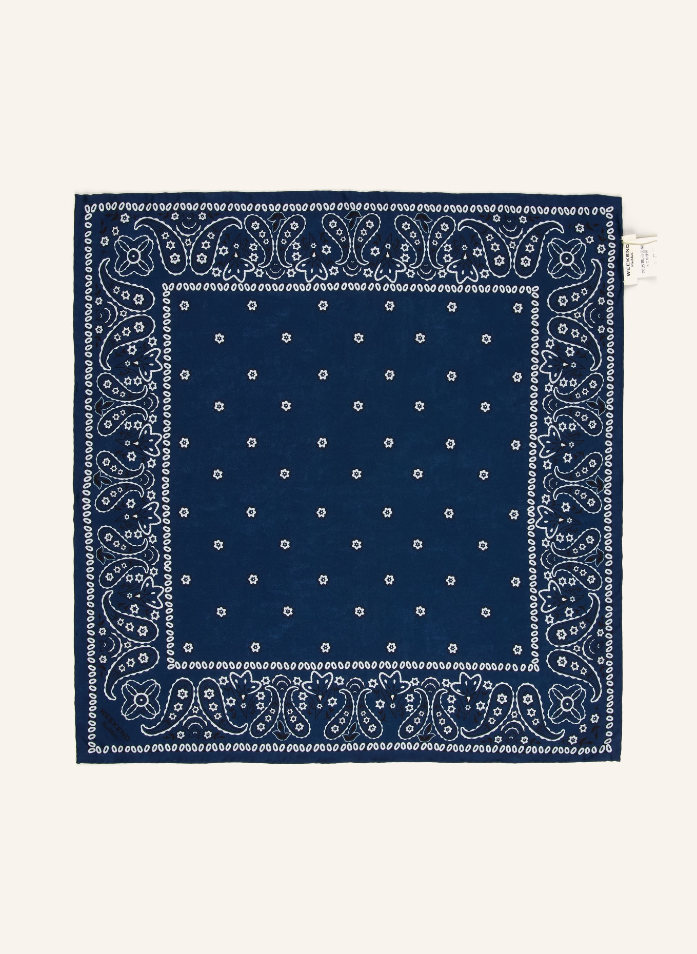 WEEKEND Max Mara Foulard en soie ELODIA: BLEU FONCÉ / BLANC / NOIR