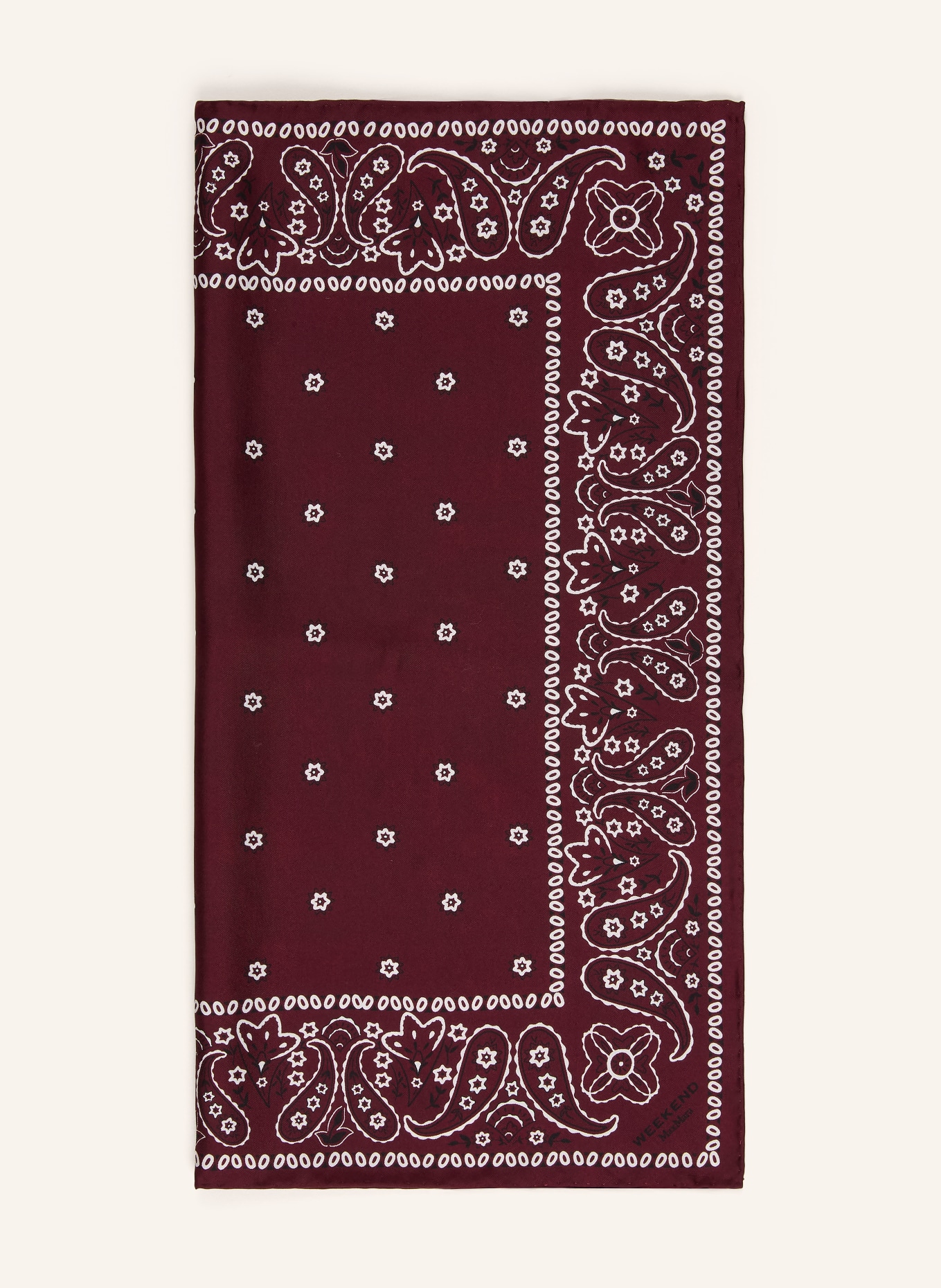 WEEKEND Max Mara Foulard en soie ELODIA: ROUGE FONCÉ / BLANC / NOIR