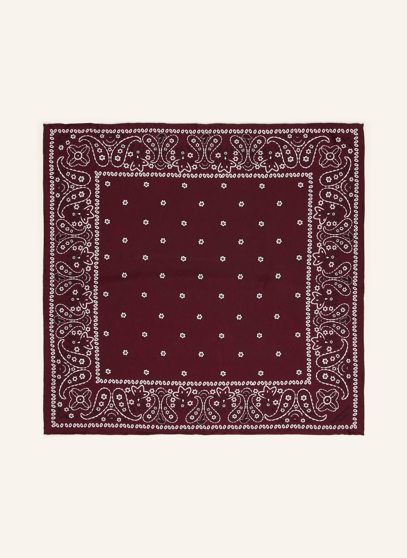 WEEKEND Max Mara Foulard en soie ELODIA: ROUGE FONCÉ / BLANC / NOIR