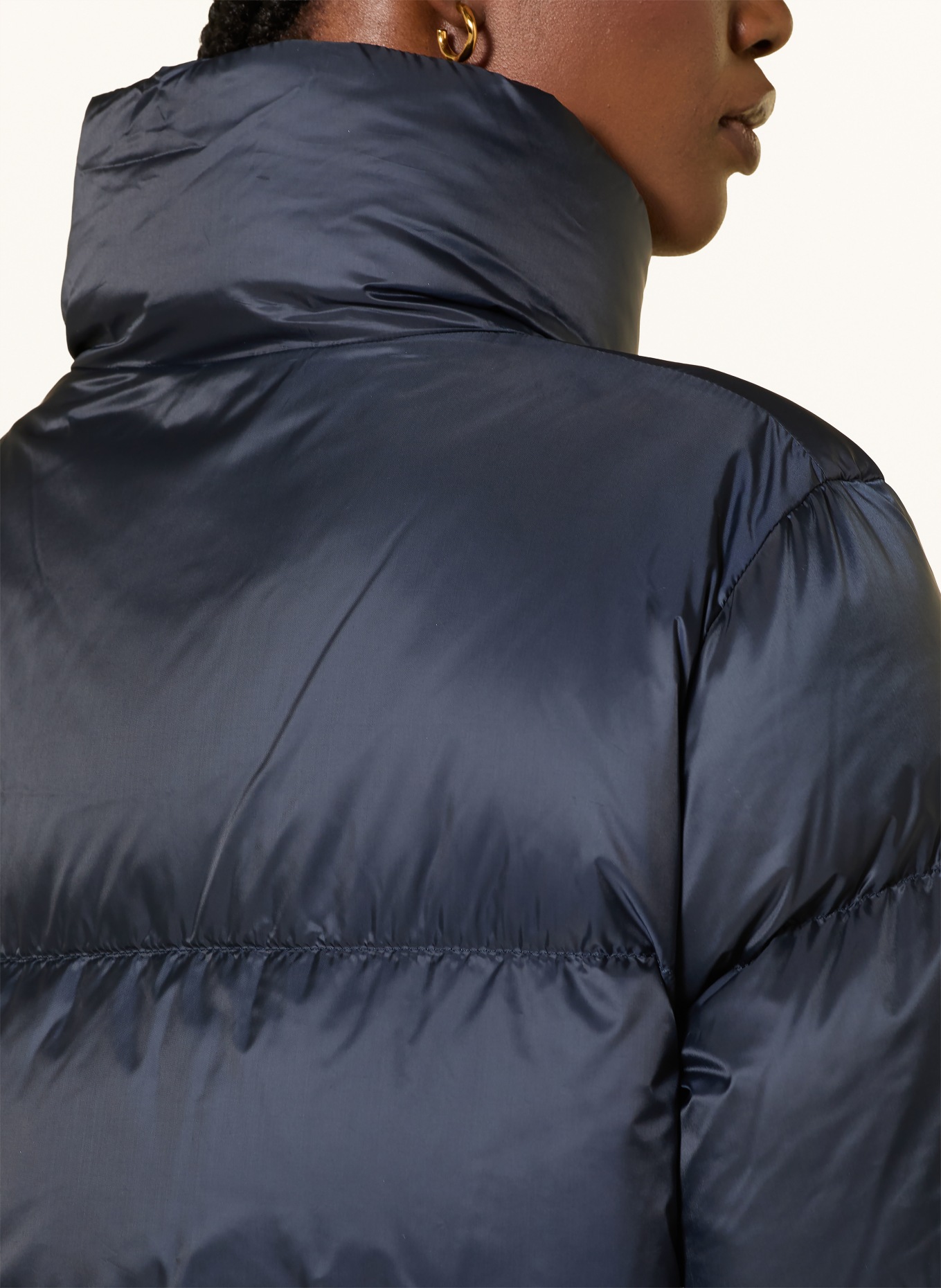 Max Mara The Cube Daunenmantel MARTE mit abnehmbarer Kapuze: DUNKELBLAU